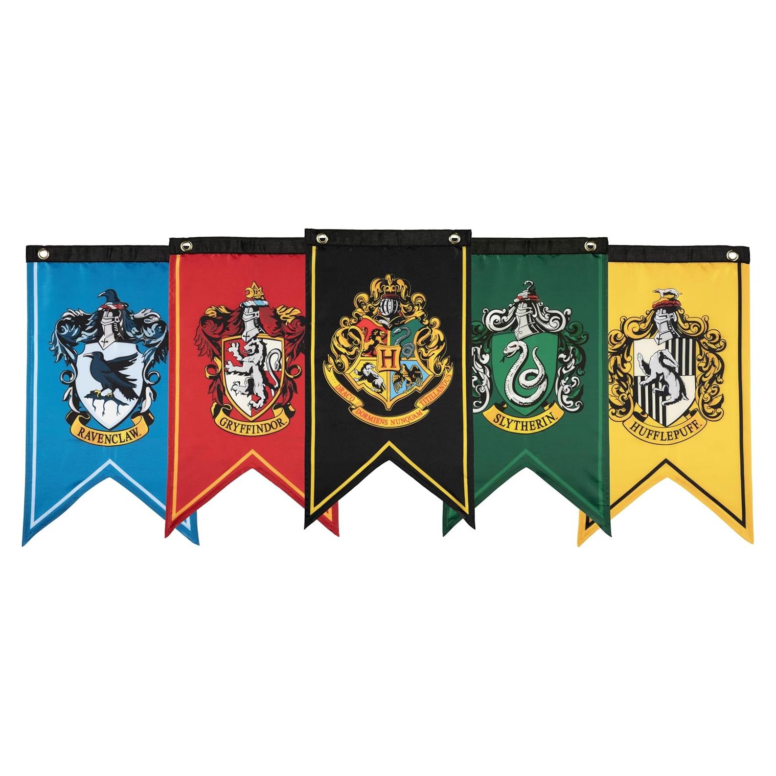 Set de 5 Banderas de Casa Harry Potter CON*QUEST 20x30cm