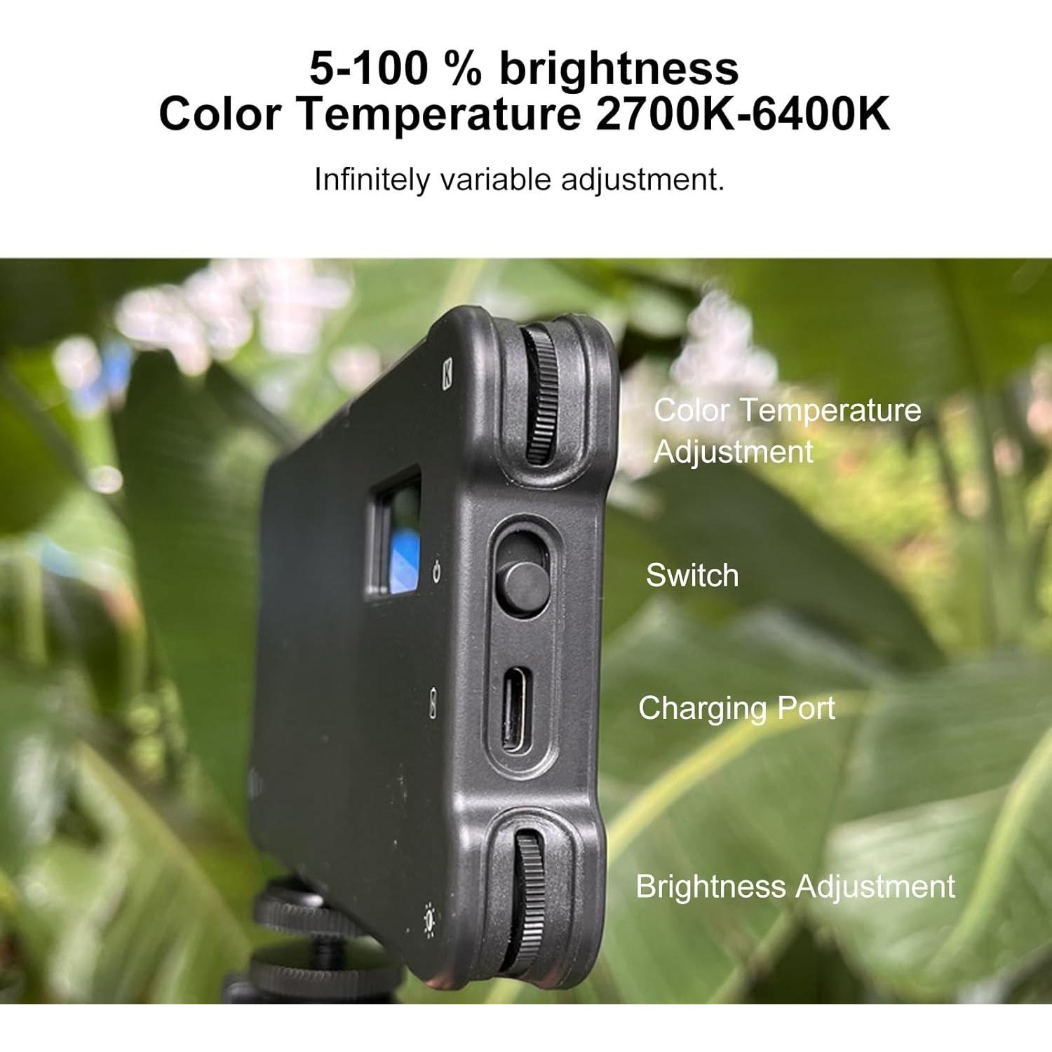 Luz de Selfie LUCKDANO con Filtro CPL 52mm y Trípode Ajustable