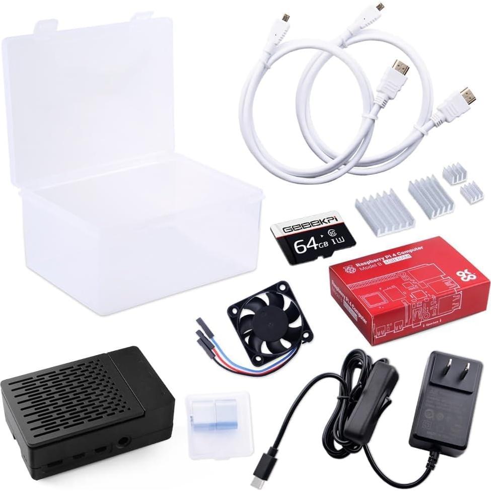Kit GeeekPi Raspberry Pi 4B 4GB con Accesorios y Caja