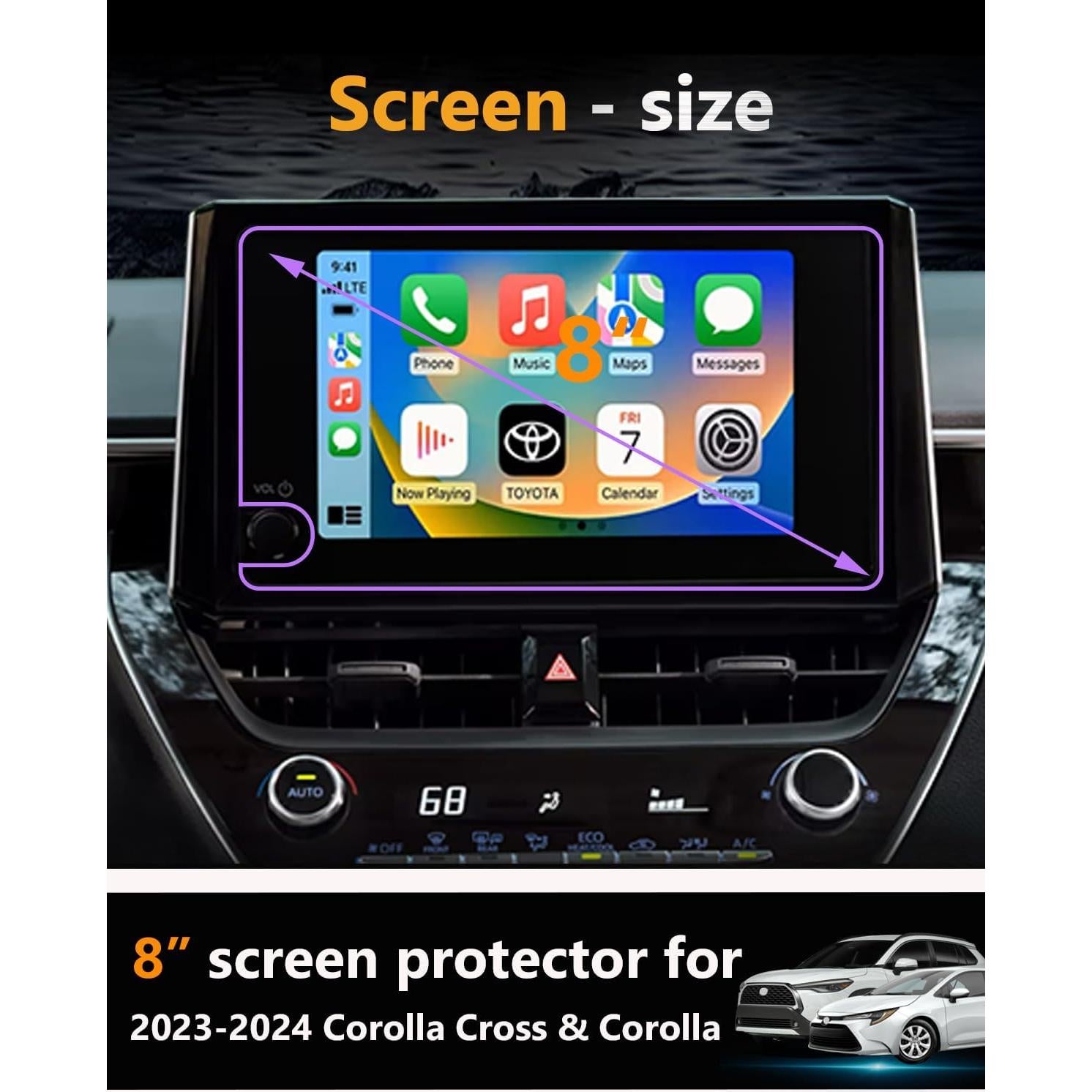 Protector de Pantalla Vidrio Templado VEIROOM 8" Corolla 2023-2026