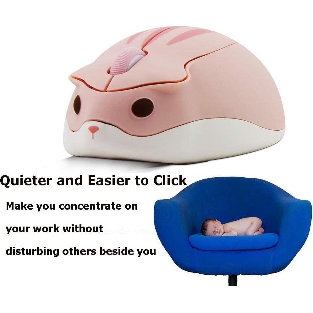 Ratón Inalámbrico Óptico SXBan Rosa 1200DPI 2.4GHz Silencioso