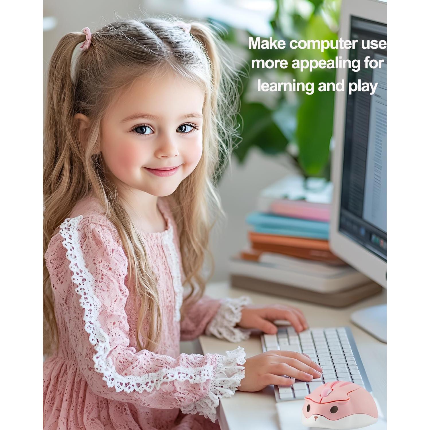 Ratón Inalámbrico Óptico SXBan Rosa 1200DPI 2.4GHz Silencioso