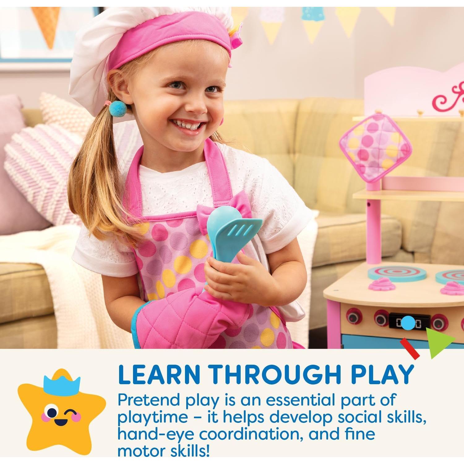 Set de Delantal de Chef Battat Circle de Juego - 6 Piezas