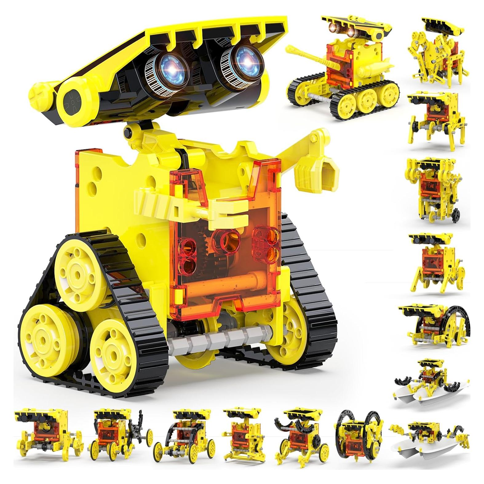 Kit Robot Solar STEM 30-en-1 Wesfuner 243 Piezas Amarillo