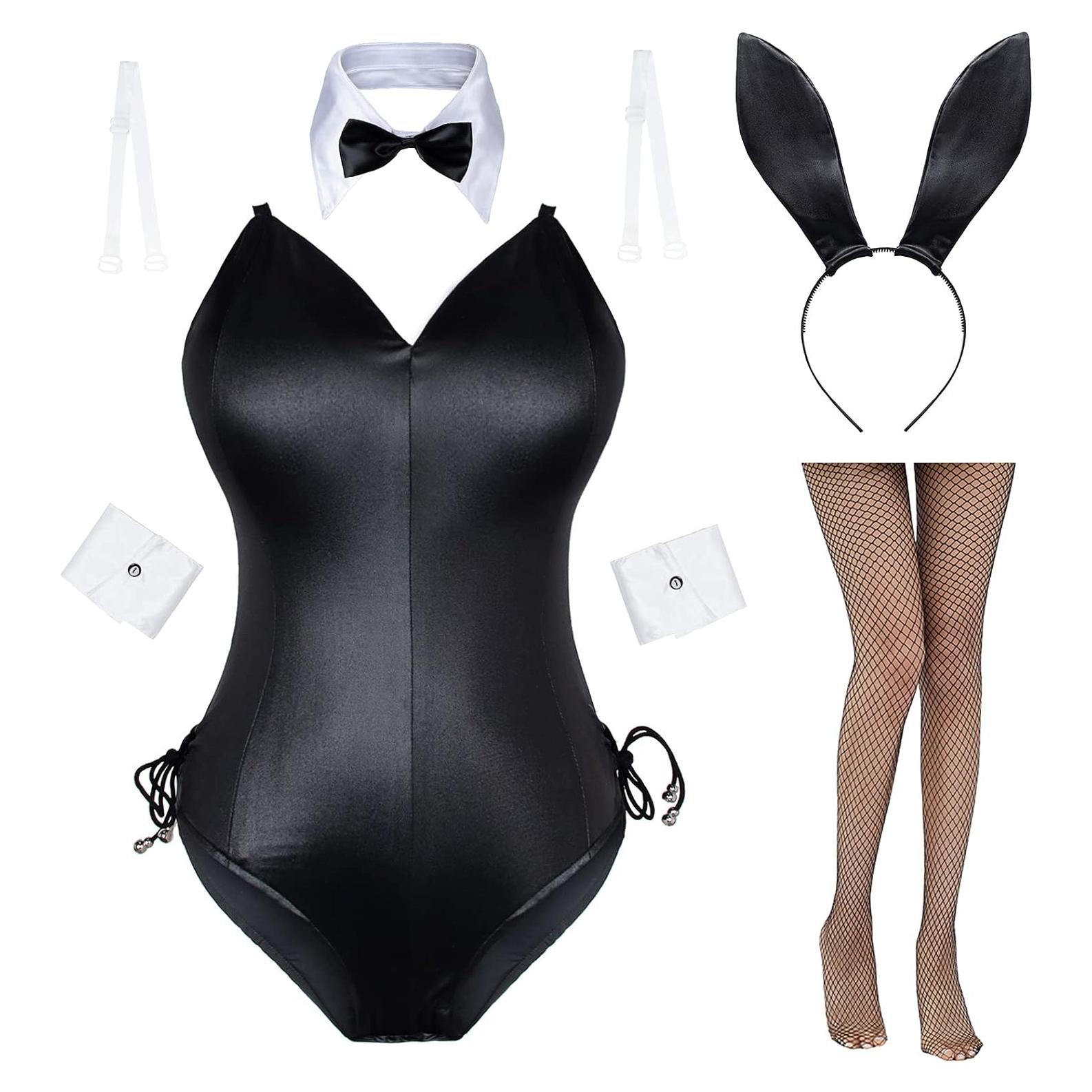 Disfraz de Conejita para Mujeres Senpai Cosplay Negro M