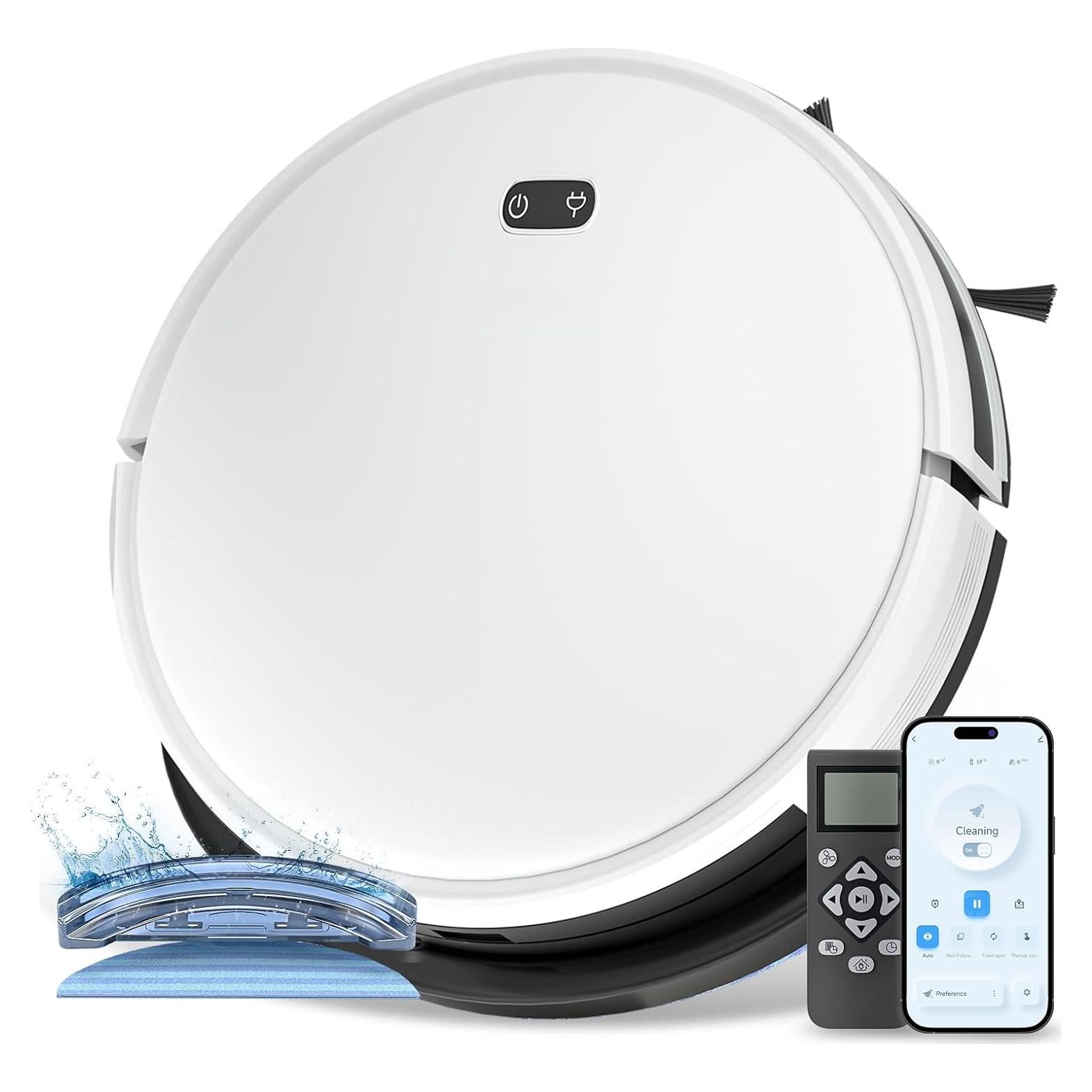 Aspiradora Robot Magshion MAG-A03, 2800Pa, Wi-Fi, 2 en 1