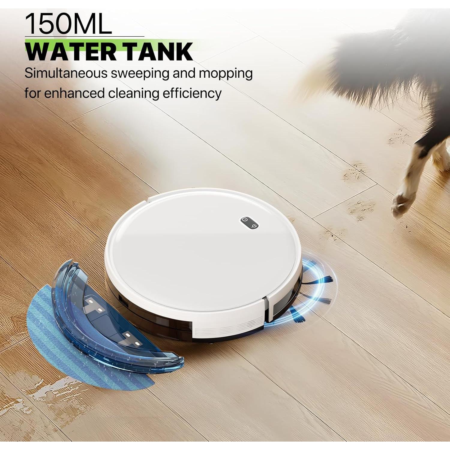 Aspiradora Robot Magshion MAG-A03, 2800Pa, Wi-Fi, 2 en 1