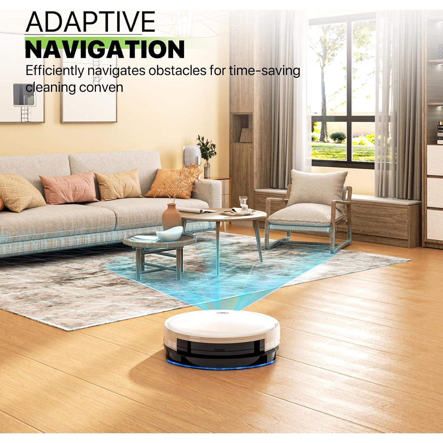 Aspiradora Robot Magshion MAG-A03, 2800Pa, Wi-Fi, 2 en 1