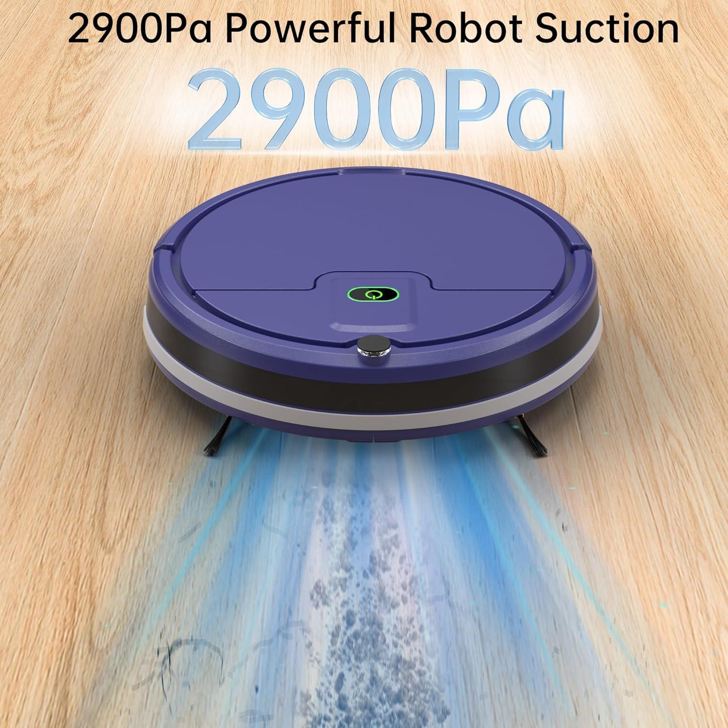 Aspiradora Robot ENCHE RG803, 2900Pa, Carga Automática, Azul