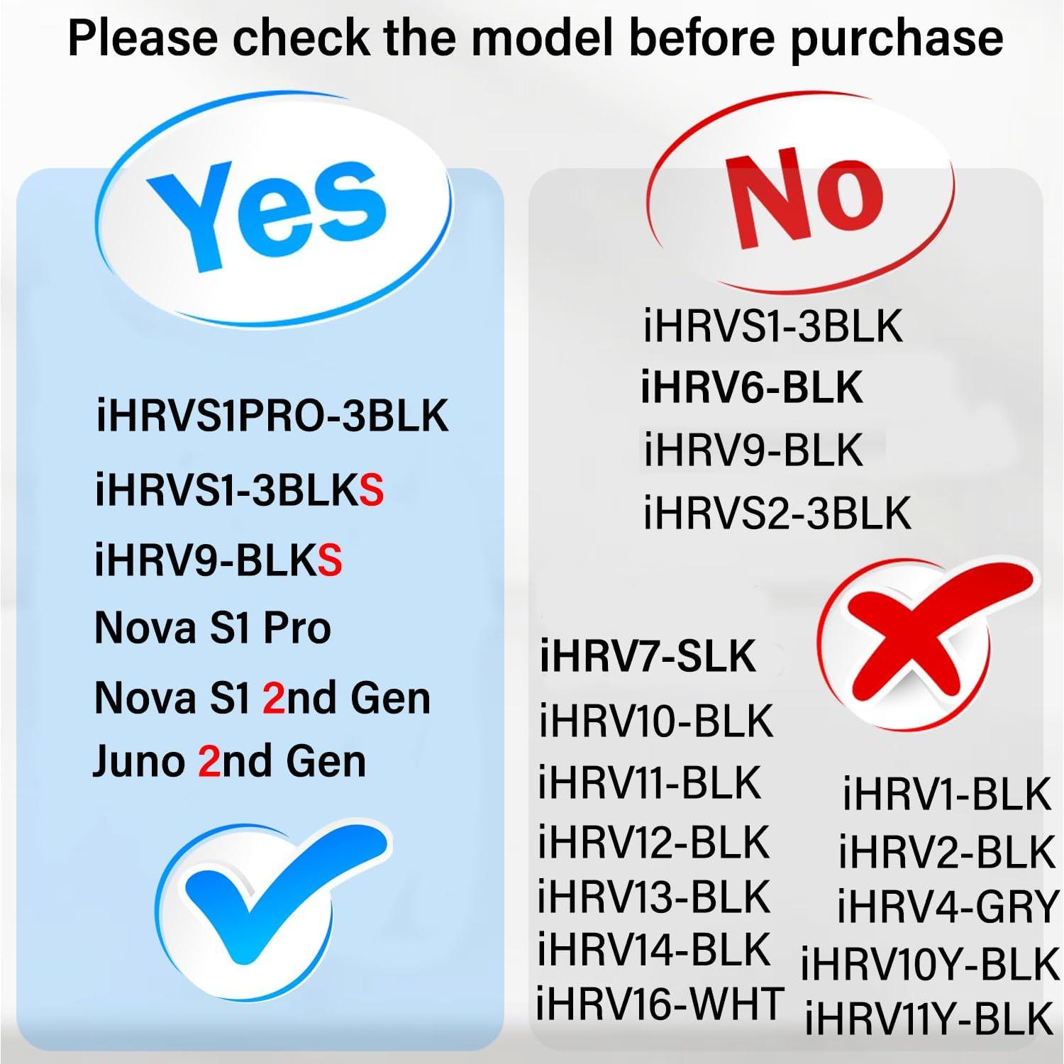 Repuestos iHome Nova S1 Pro - 4 Cepillos Laterales y 2 Filtros HEPA