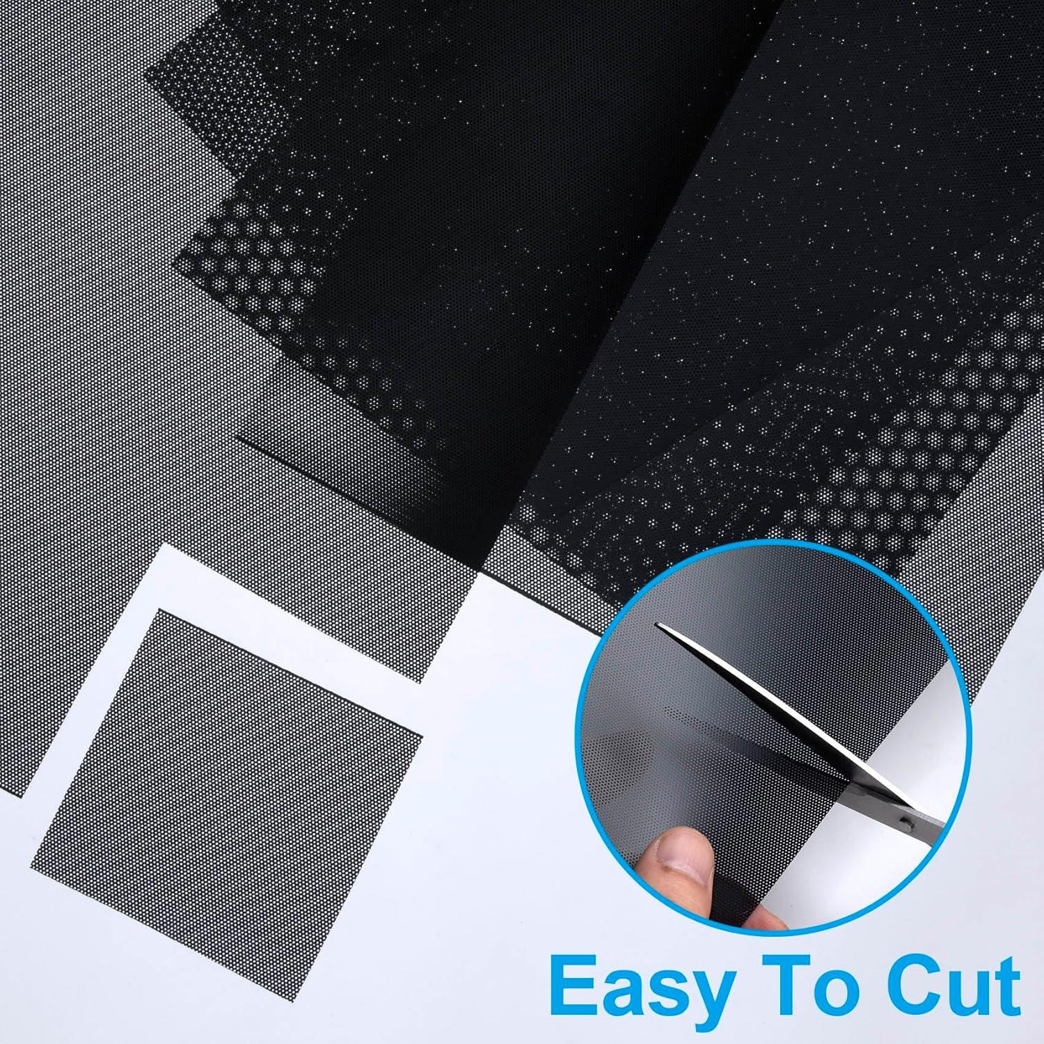 5 Hojas Malla Ojos Fursuit Negros Pndeyo 300x200mm PVC