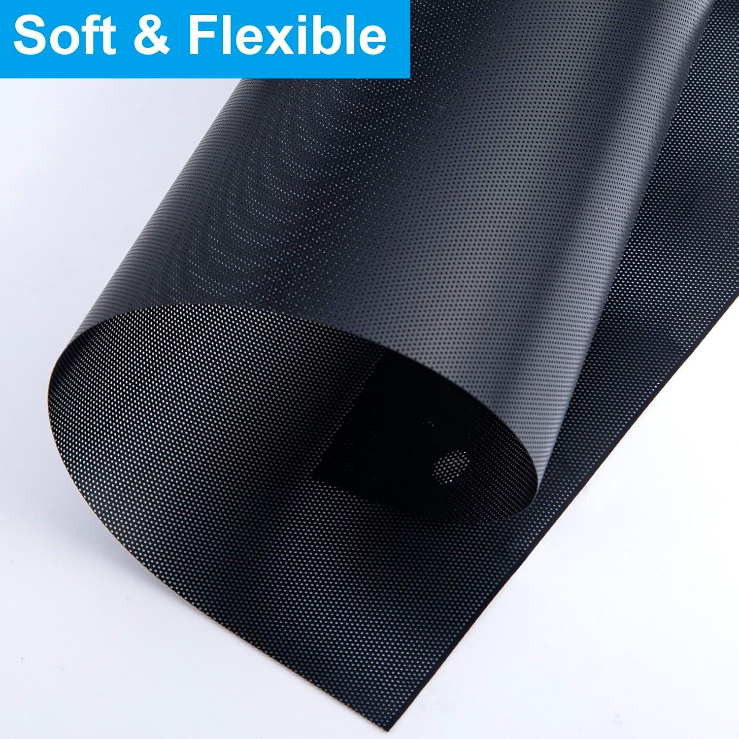 5 Hojas Malla Ojos Fursuit Negros Pndeyo 300x200mm PVC