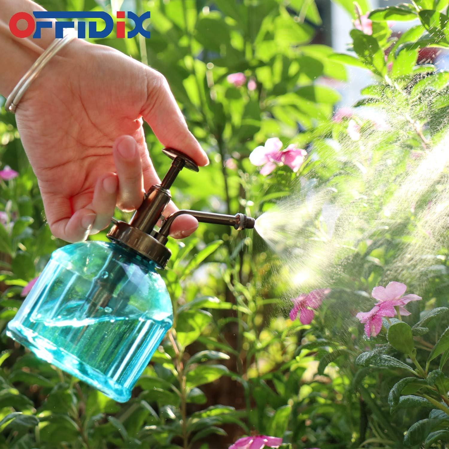 Botella Spray Vidrio OFFIDIX 200ml Azul Regadera Plantas