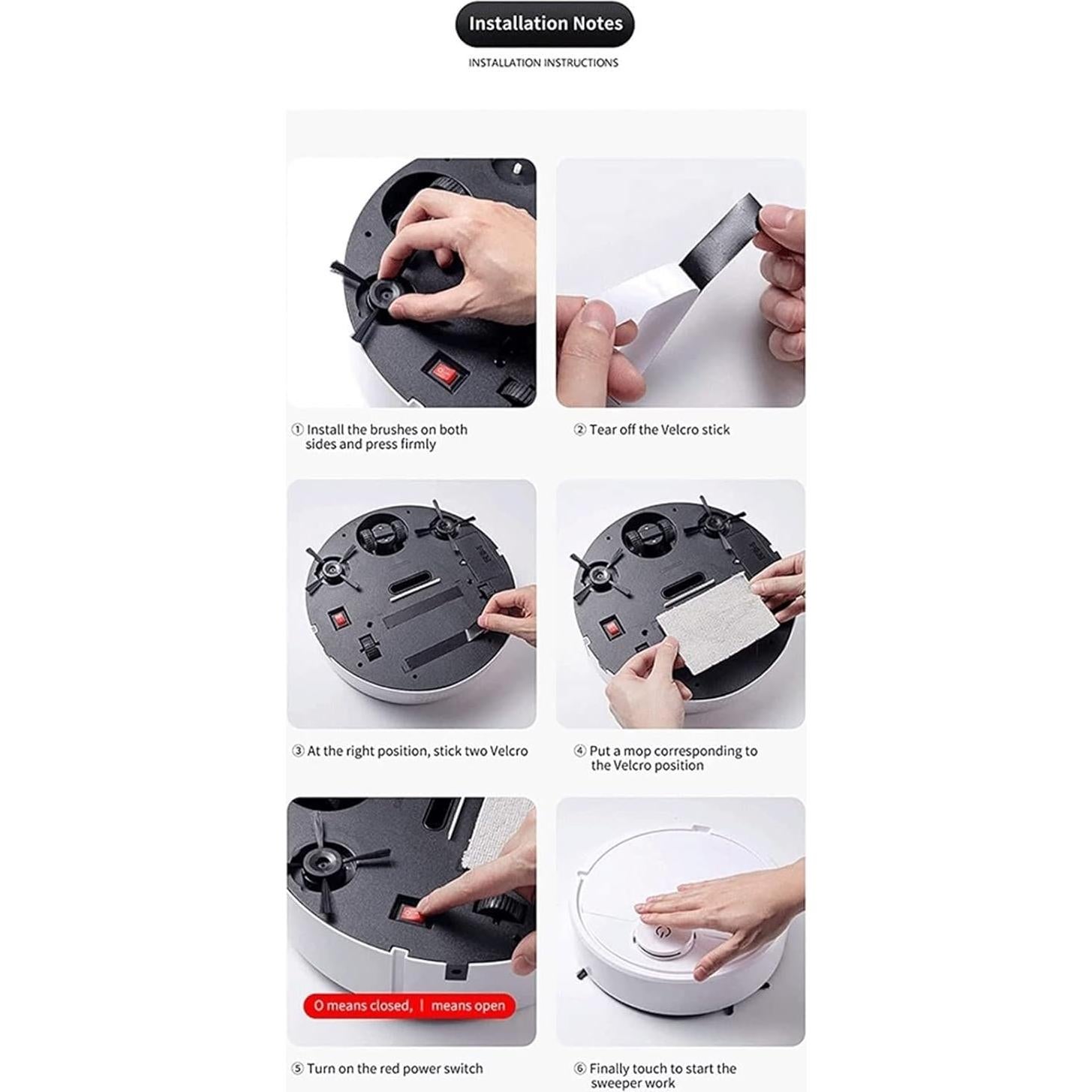 Robot Vacuum Cleaner, Auto Robotic Vacuumms, Super Quiet, Mini Cleaning Robot for Pet Hair, Hard Floor, Low Pile Carpets