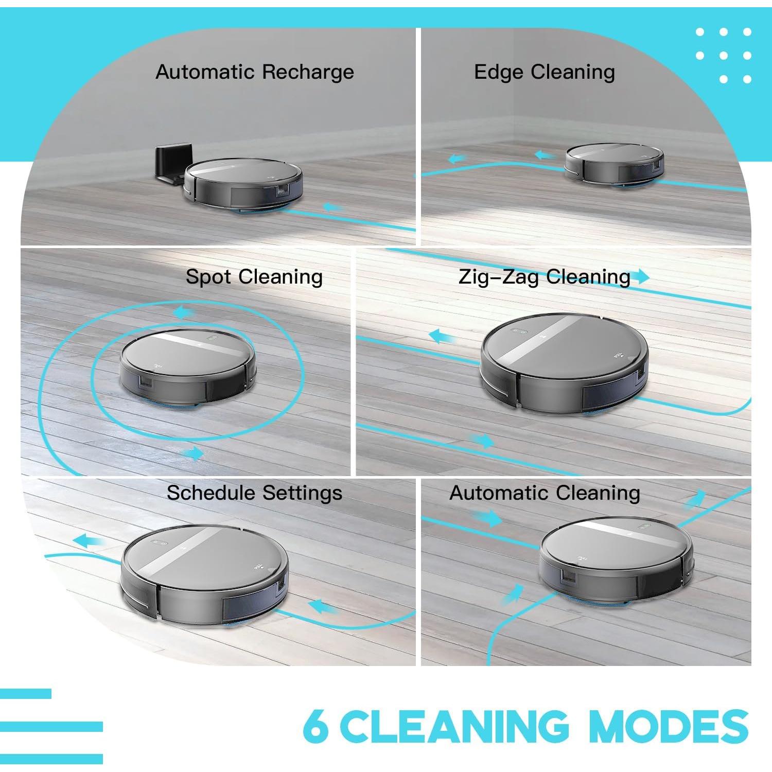 Robot Vacuum and Mop Combo, App/Alexa Control, Smart Robot Vacuum Cleaner, Ultra-Thin, Automatic Recharge Robotic Vacuum Cleaner for Pet Hair/Carpet/Hard Floor