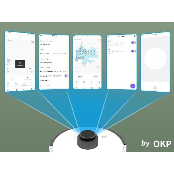 Aspiradora Robot OKP Life L1 4000Pa Navegación LiDAR Control APP