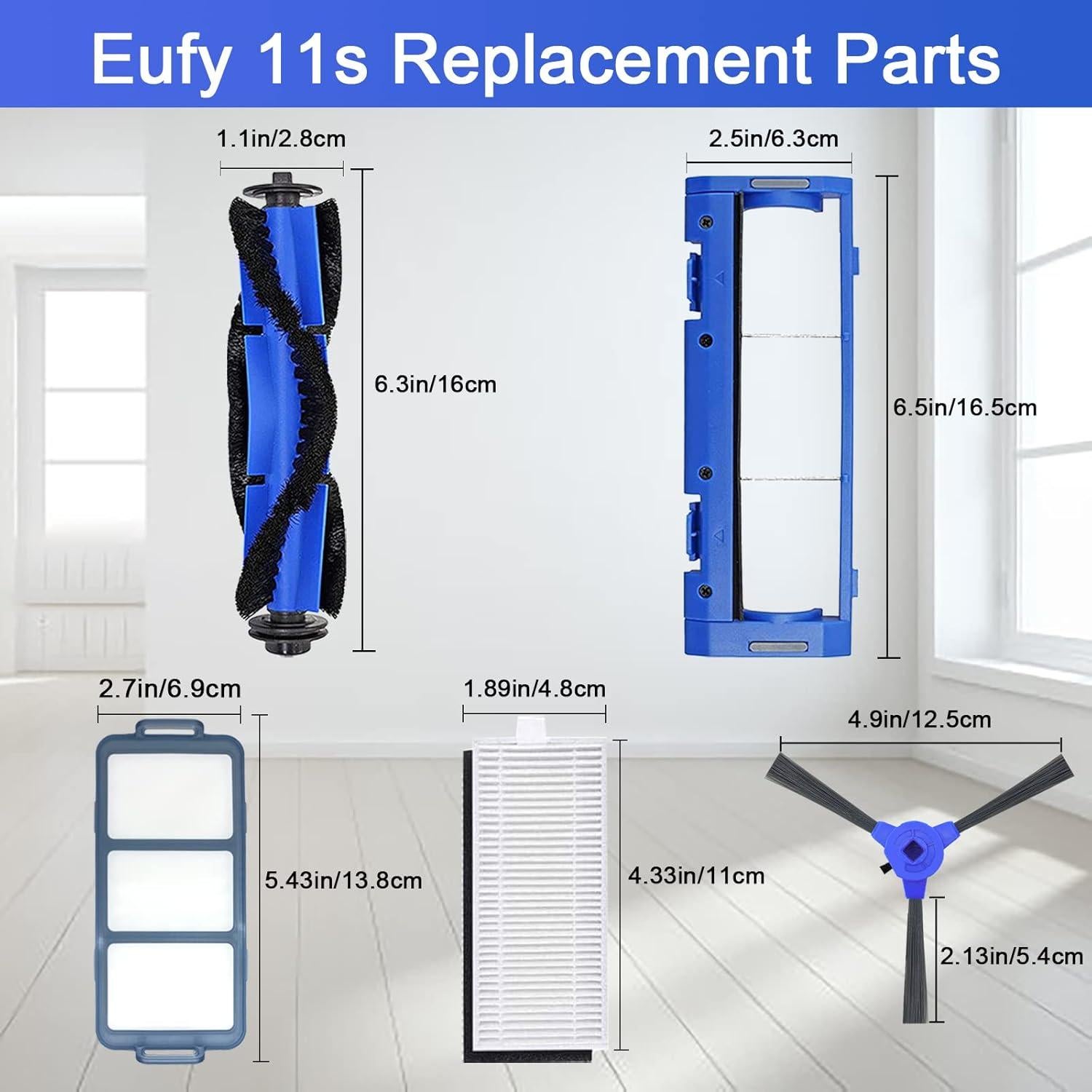 Kit de Repuesto Eufy RoboVac 11S, 25C, 30, 30C - 17 Piezas