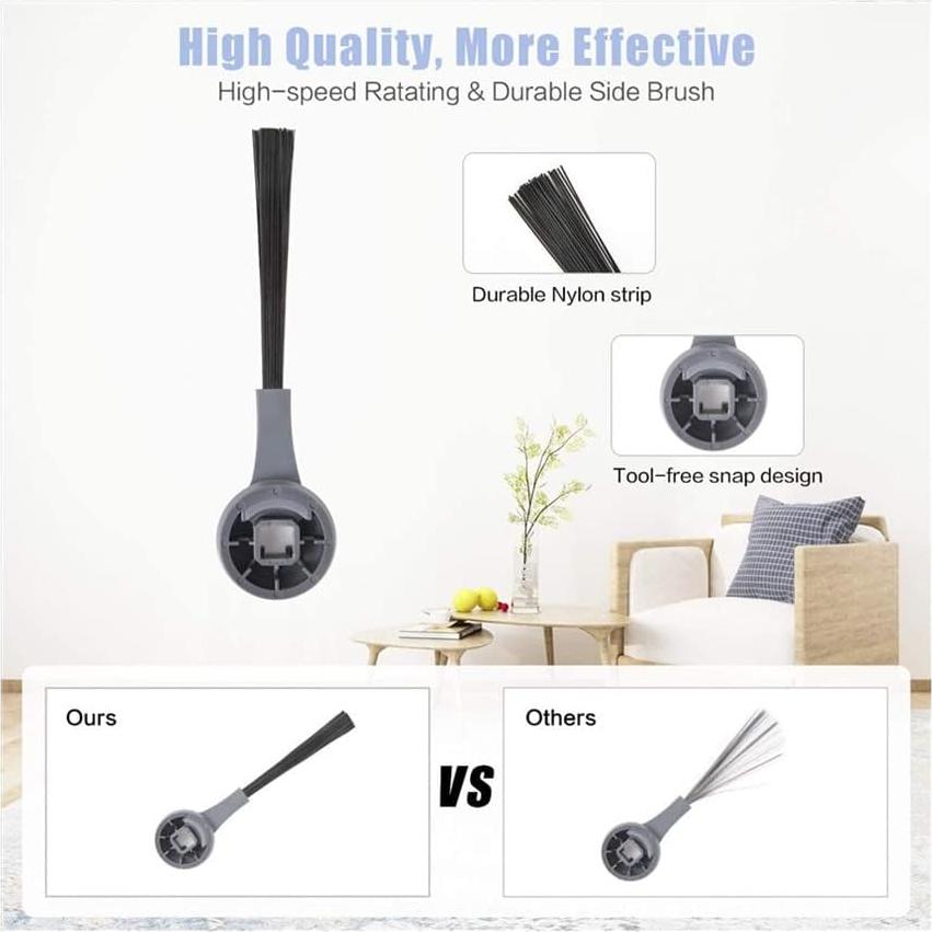 RLECS 4 Cepillos Laterales para Robot Aspiradora Shark ION