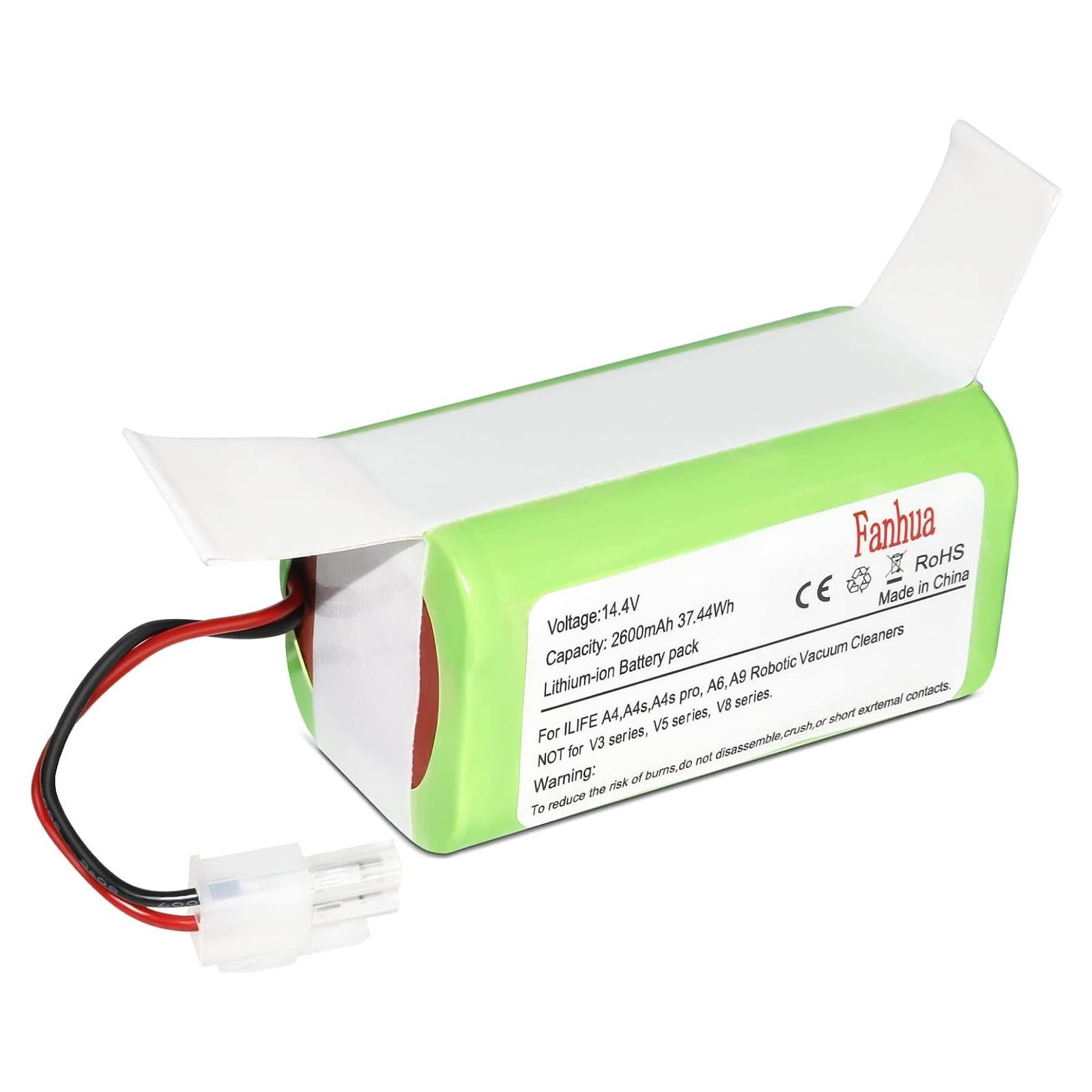 Batería de Reemplazo Fanhua 14.4V 2600mAh para ILIFE A4 A6 A9