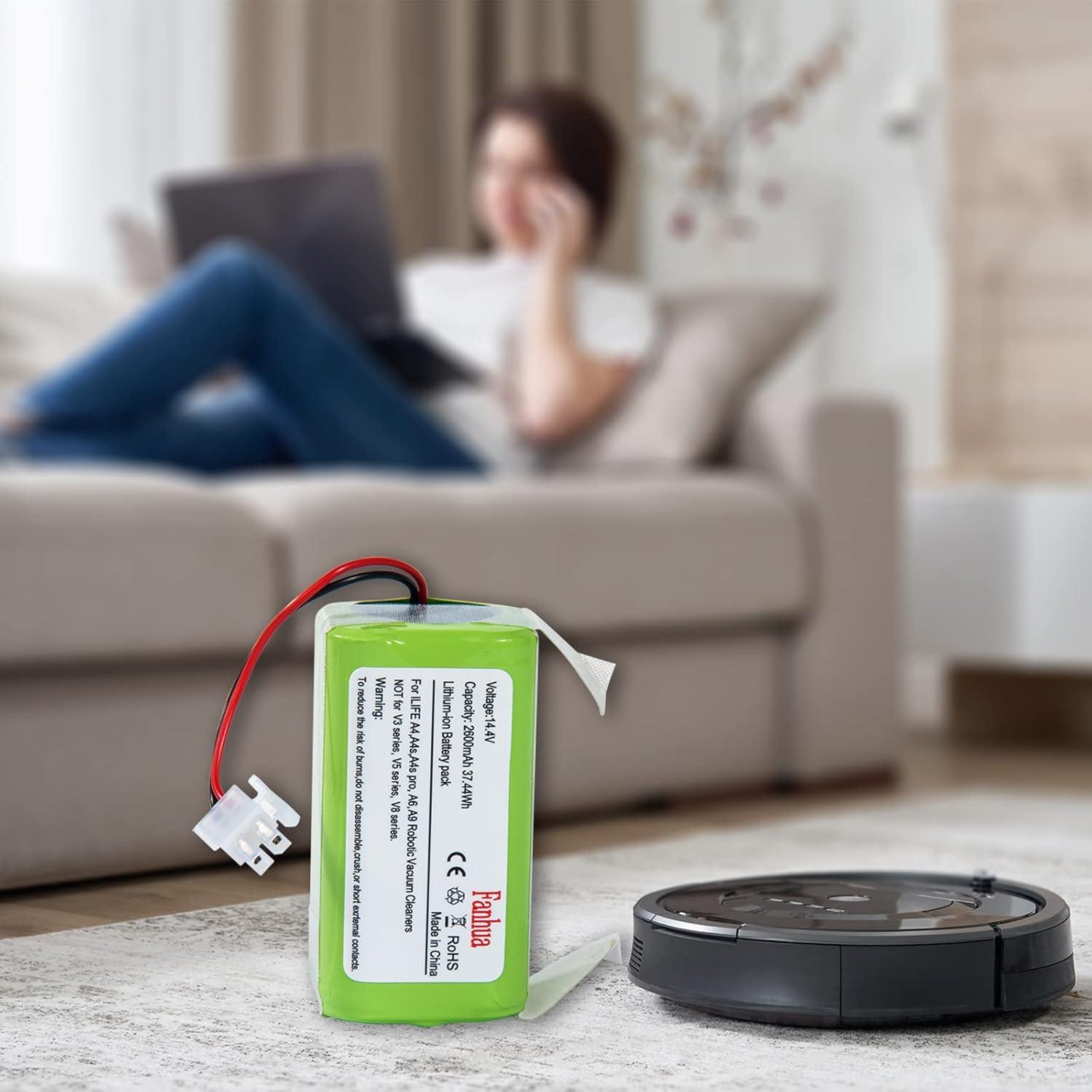 Batería de Reemplazo Fanhua 14.4V 2600mAh para ILIFE A4 A6 A9