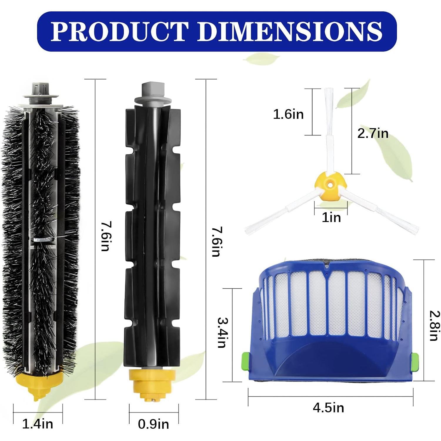 Kit de Repuesto i-Robot Roomba 600 Series - 3 Filtros y 3 Cepillos