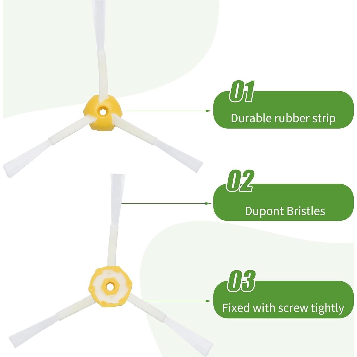Kit de Repuestos LOVECO para iRobot Roomba 600 y 500 - 3 Filtros, 3 Cepillos Laterales, 1 Cepillo Flexible