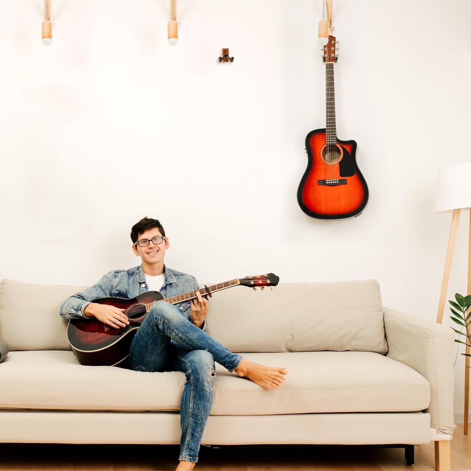 Soporte para guitarra MUSO Nature - Madera de cebra, 3 piezas