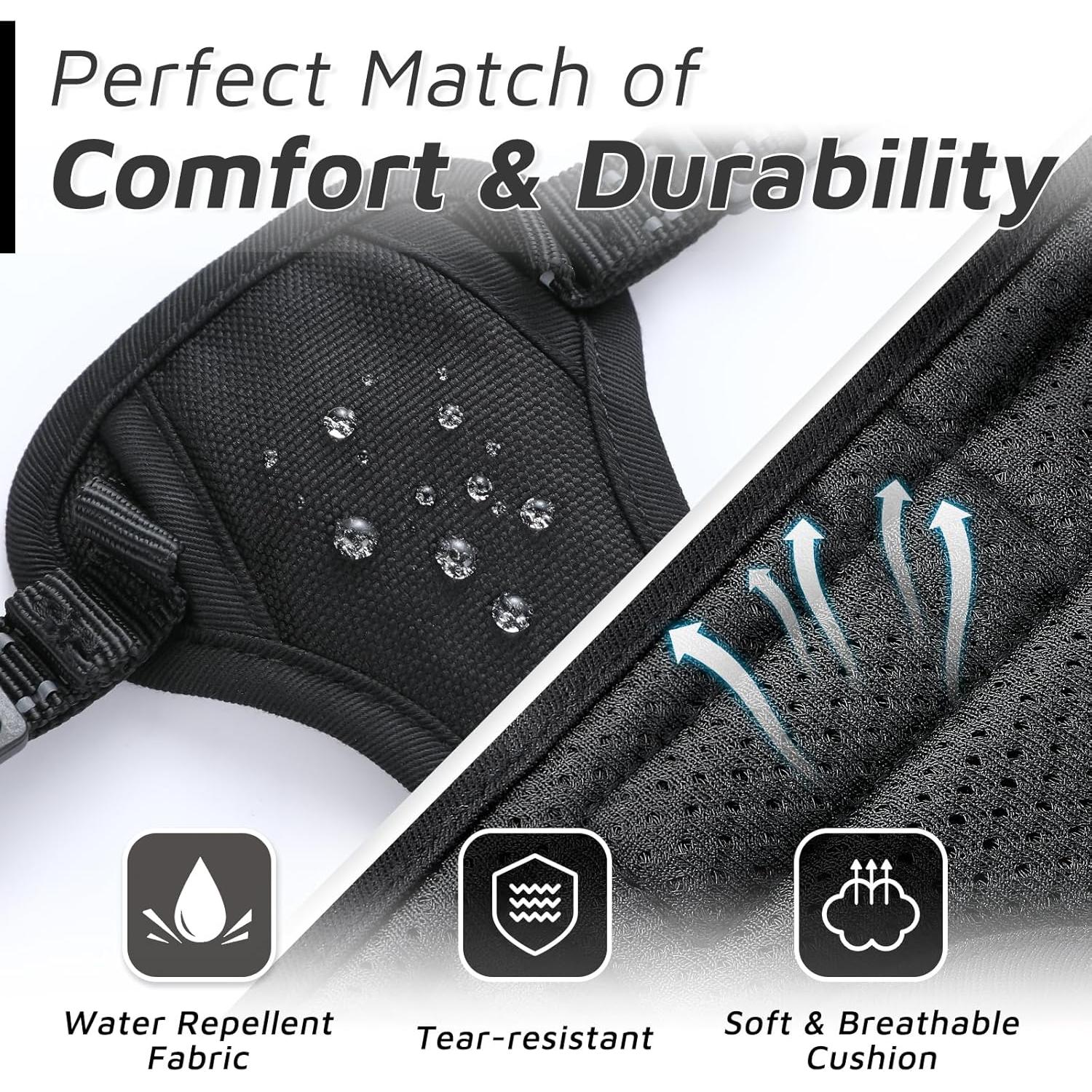 Arnés para Perros Pequeños Eagloo Ajustable Negro XS