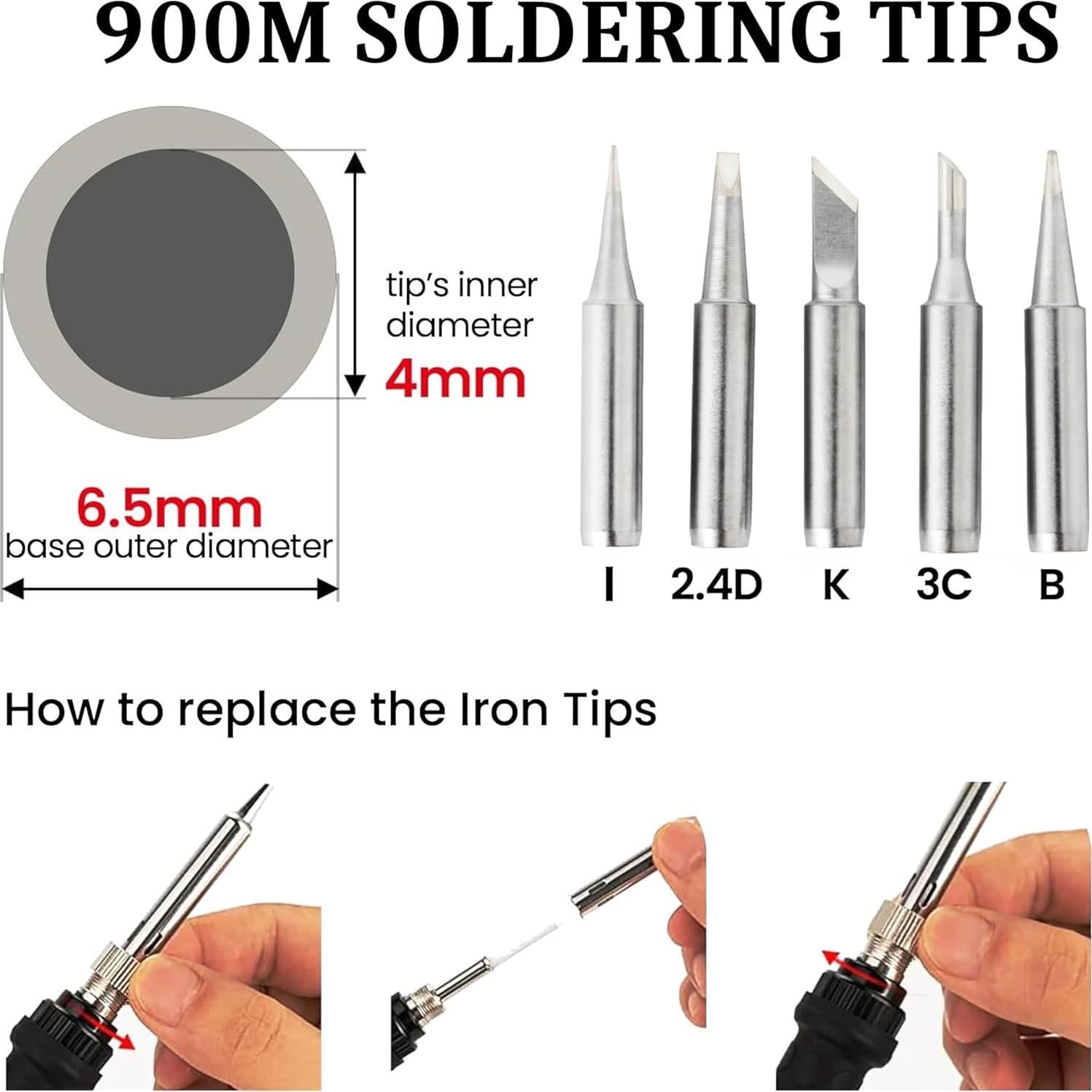 Kit de Soldador Plusivo 60W con Multímetro y Accesorios