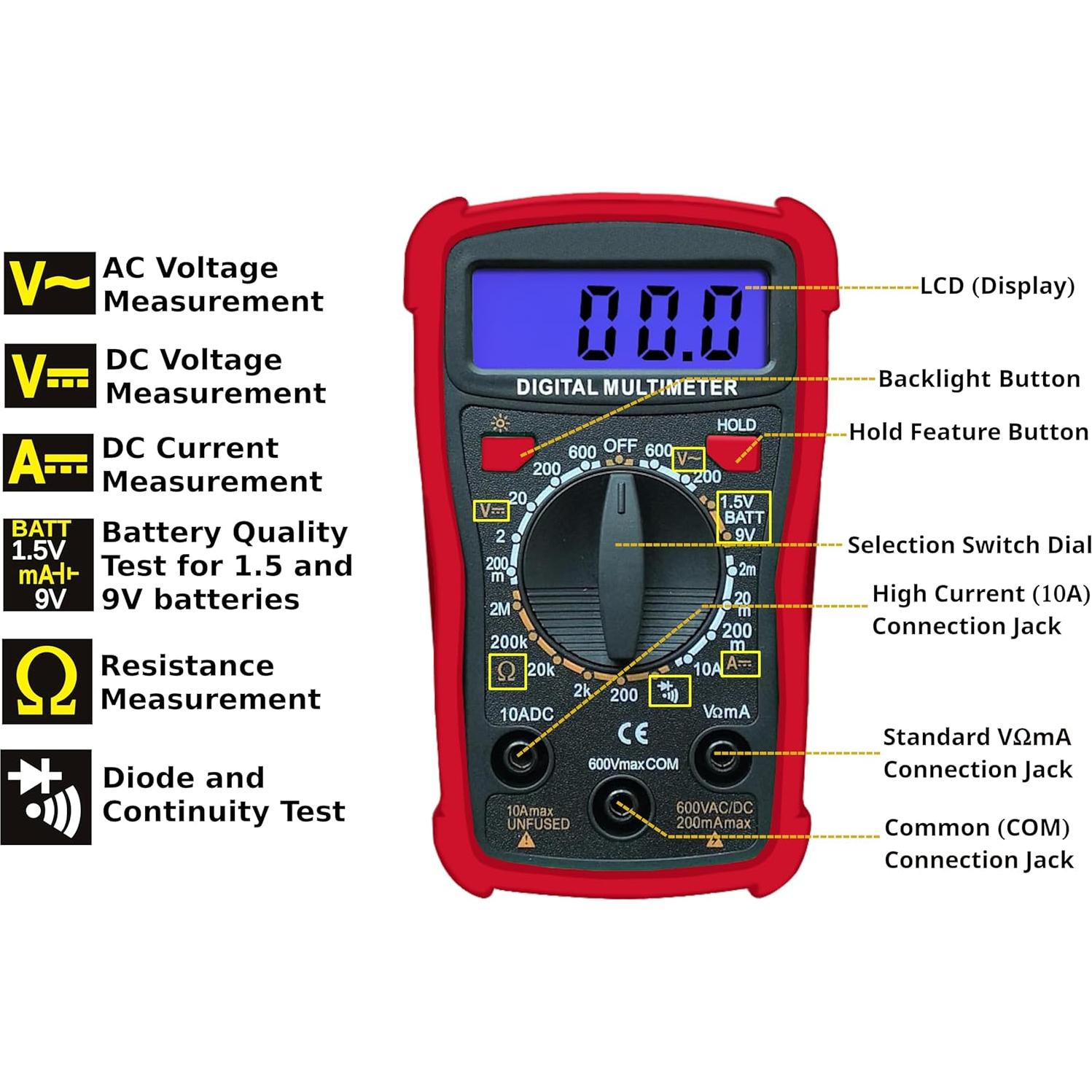Kit de Soldador Plusivo 60W con Multímetro y Accesorios