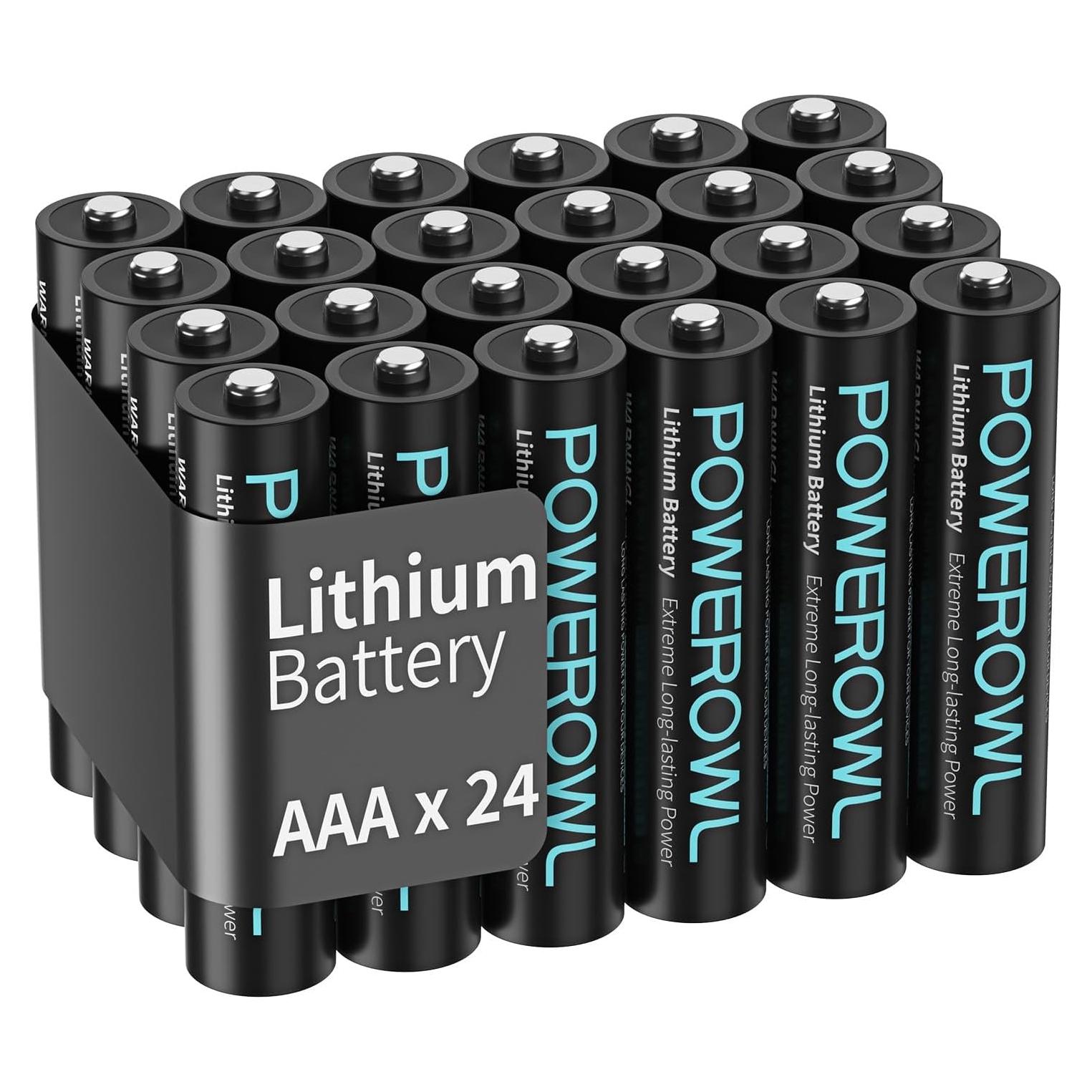 Baterías de Litio POWEROWL AAA 1200mAh Paquete de 24