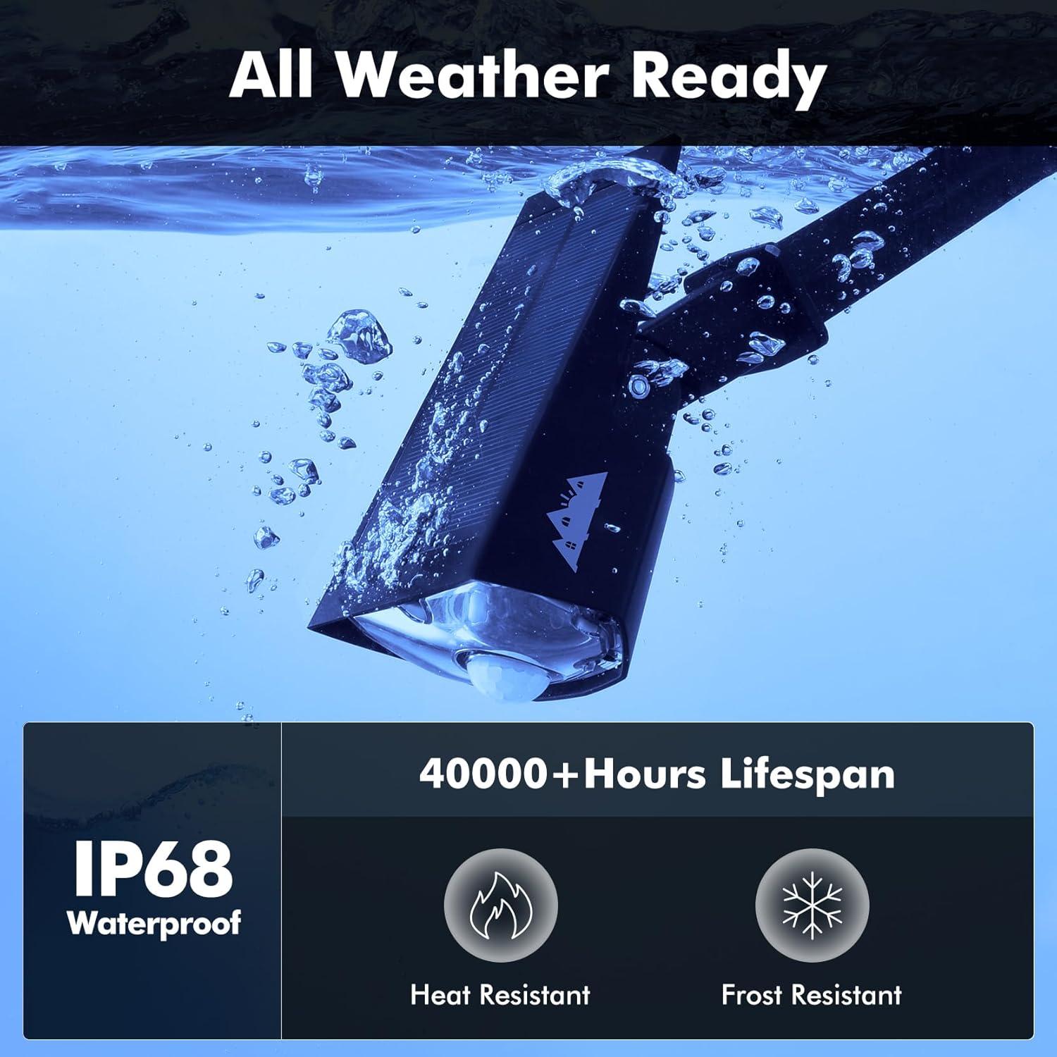 AloftSun Focos Solares con Sensor de Movimiento 30 LED - 2 Pzs