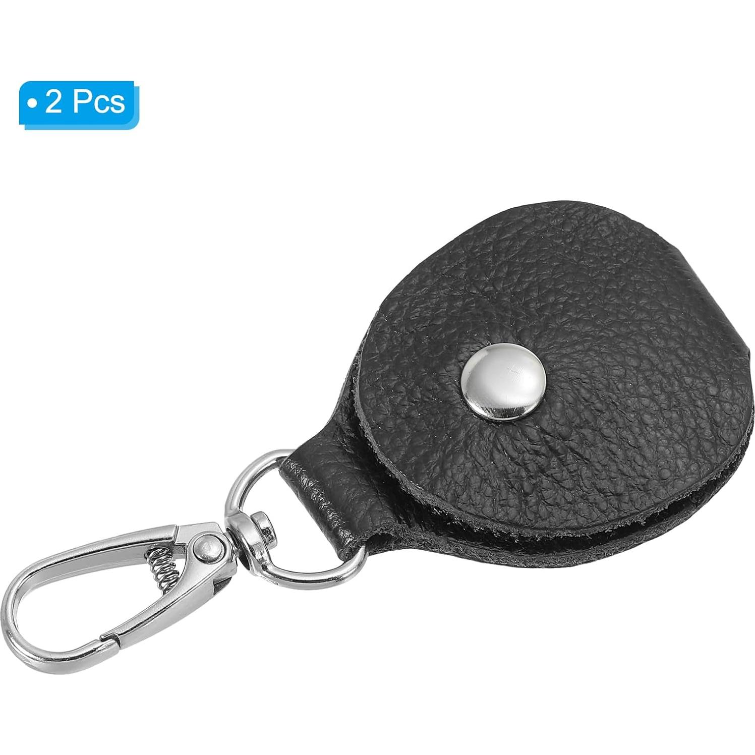 Funda de Llave de Cuero PATIKIL Negra, 2 Piezas, Durable y Práctica