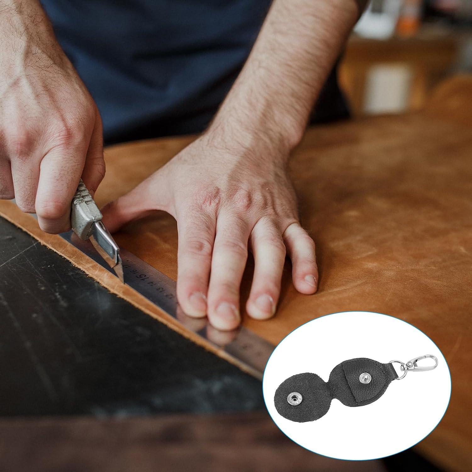 Funda de Llave de Cuero PATIKIL Negra, 2 Piezas, Durable y Práctica