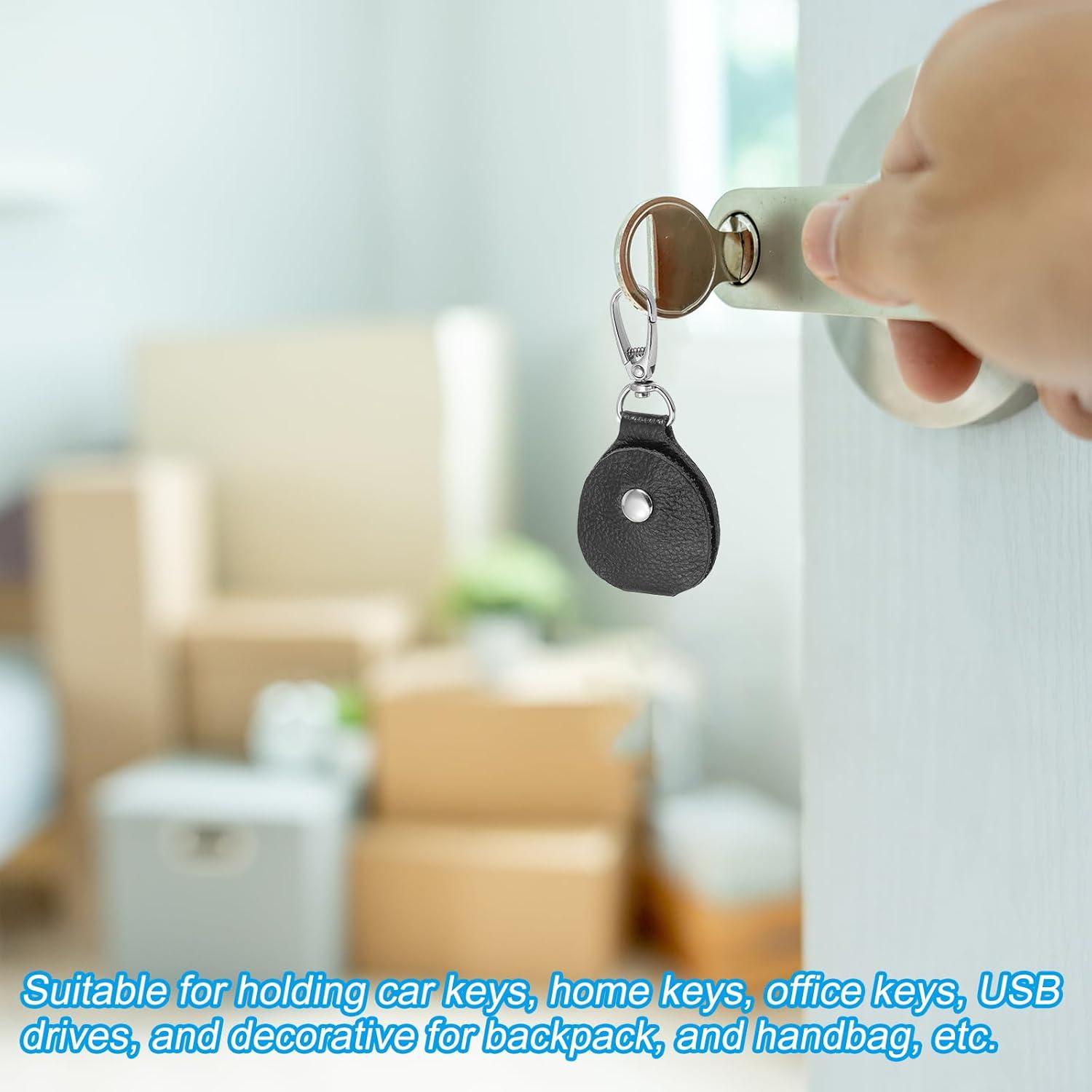 Funda de Llave de Cuero PATIKIL Negra, 2 Piezas, Durable y Práctica