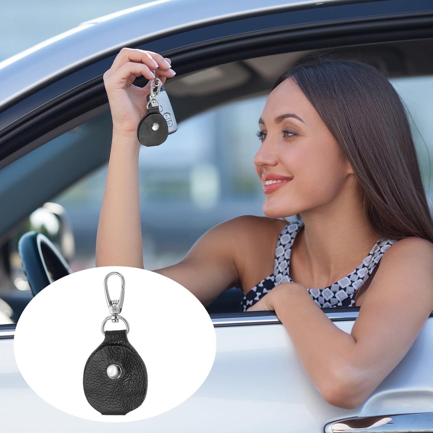 Funda de Llave de Cuero PATIKIL Negra, 2 Piezas, Durable y Práctica