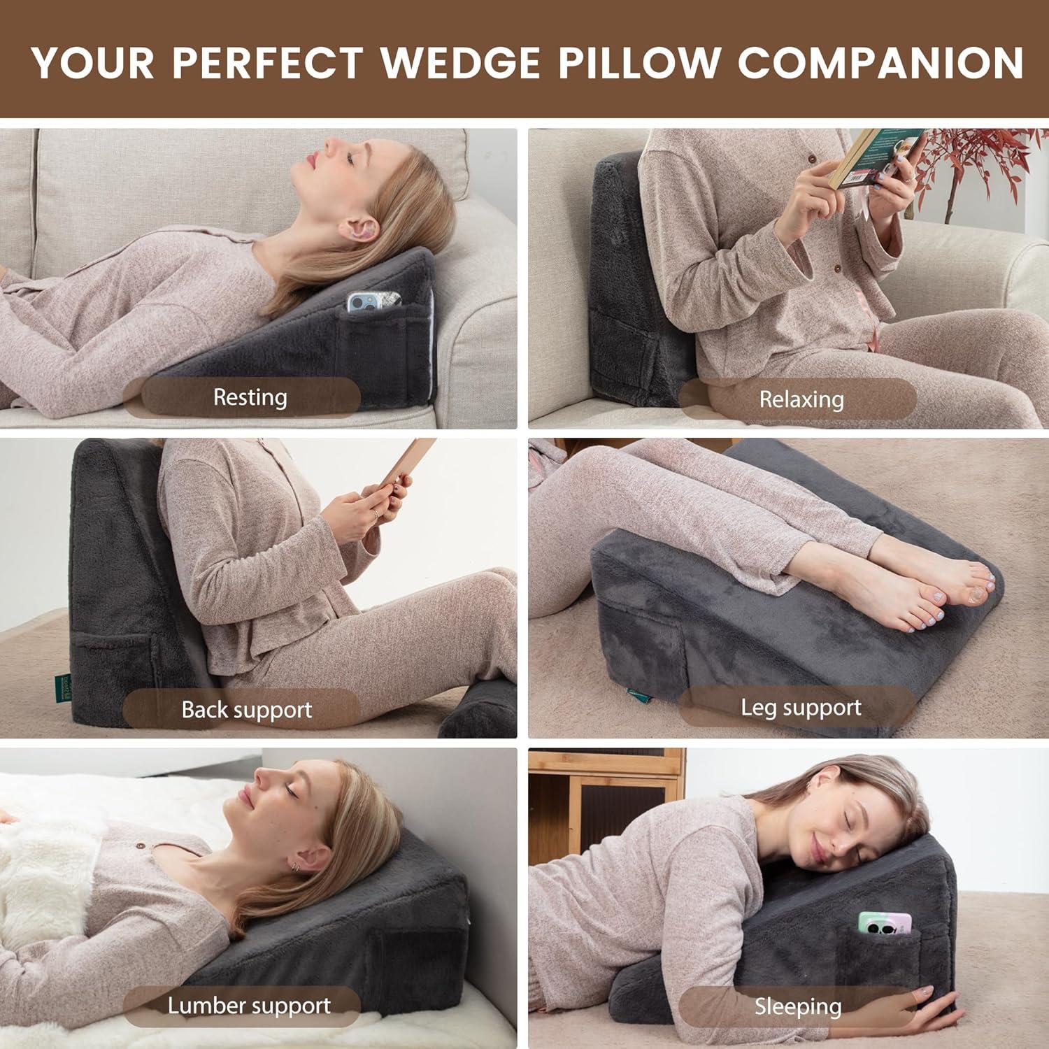 Cojín en Cuña TEXSTEAD de Espuma Viscoelástica para Reflujo