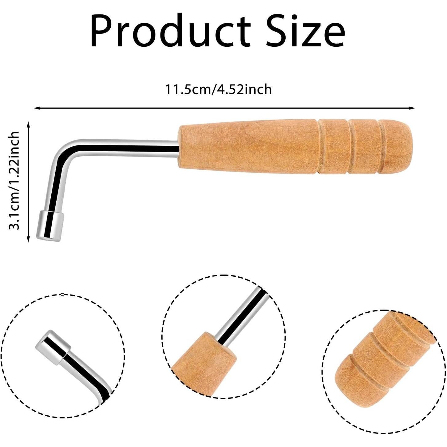 Llave de Afinación de Piano Profesional - Madera y Metal