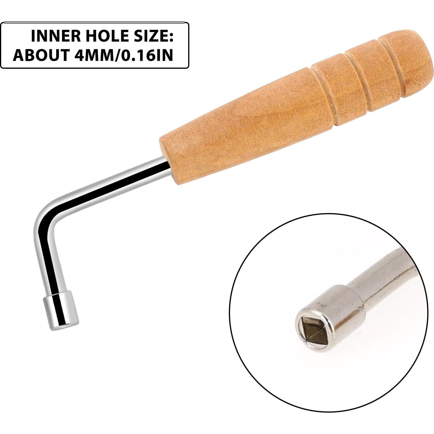 Llave de Afinación de Piano Profesional - Madera y Metal