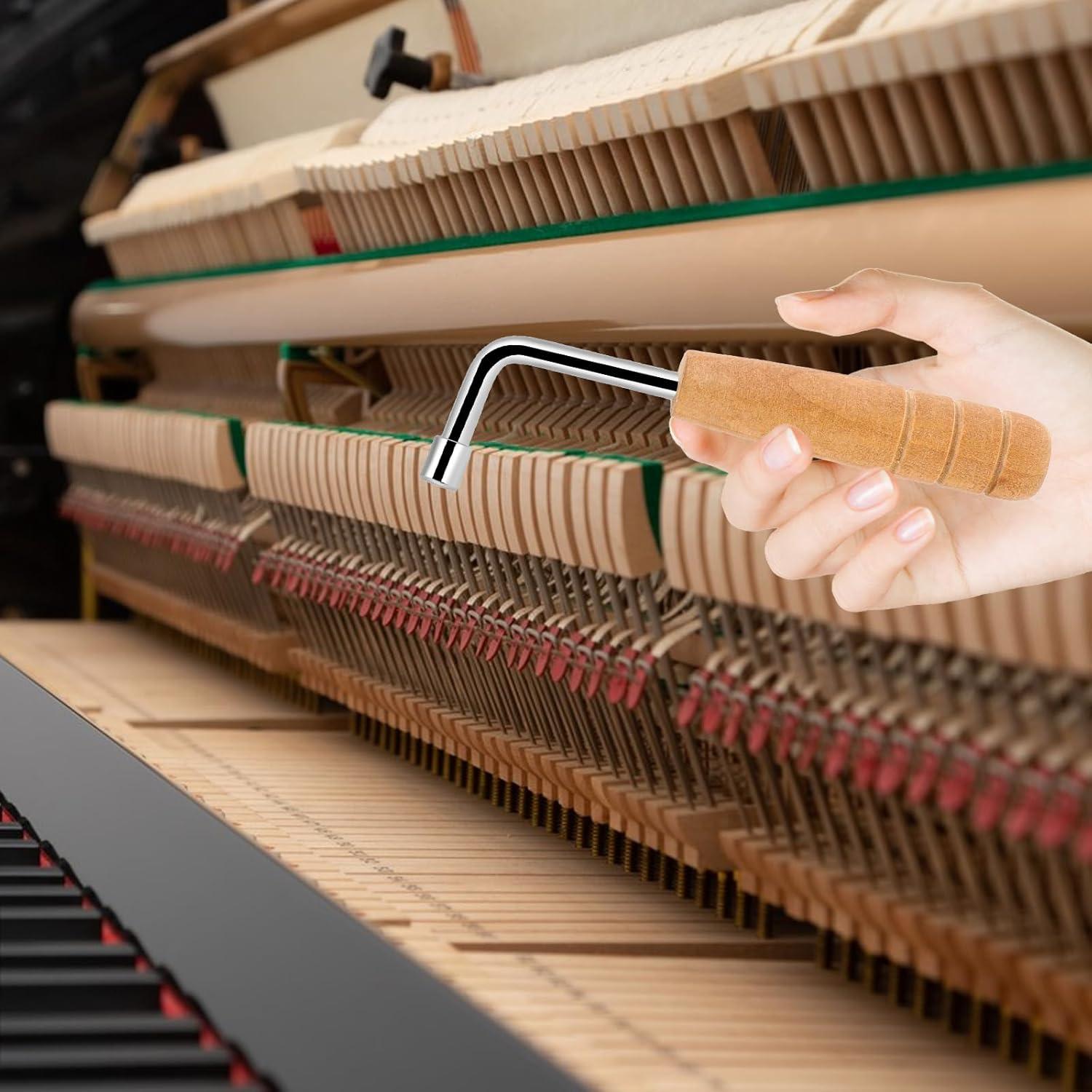 Llave de Afinación de Piano Profesional - Madera y Metal