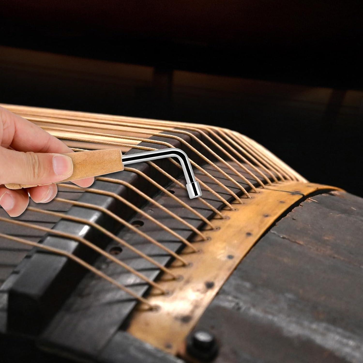 Llave de Afinación de Piano Profesional - Madera y Metal