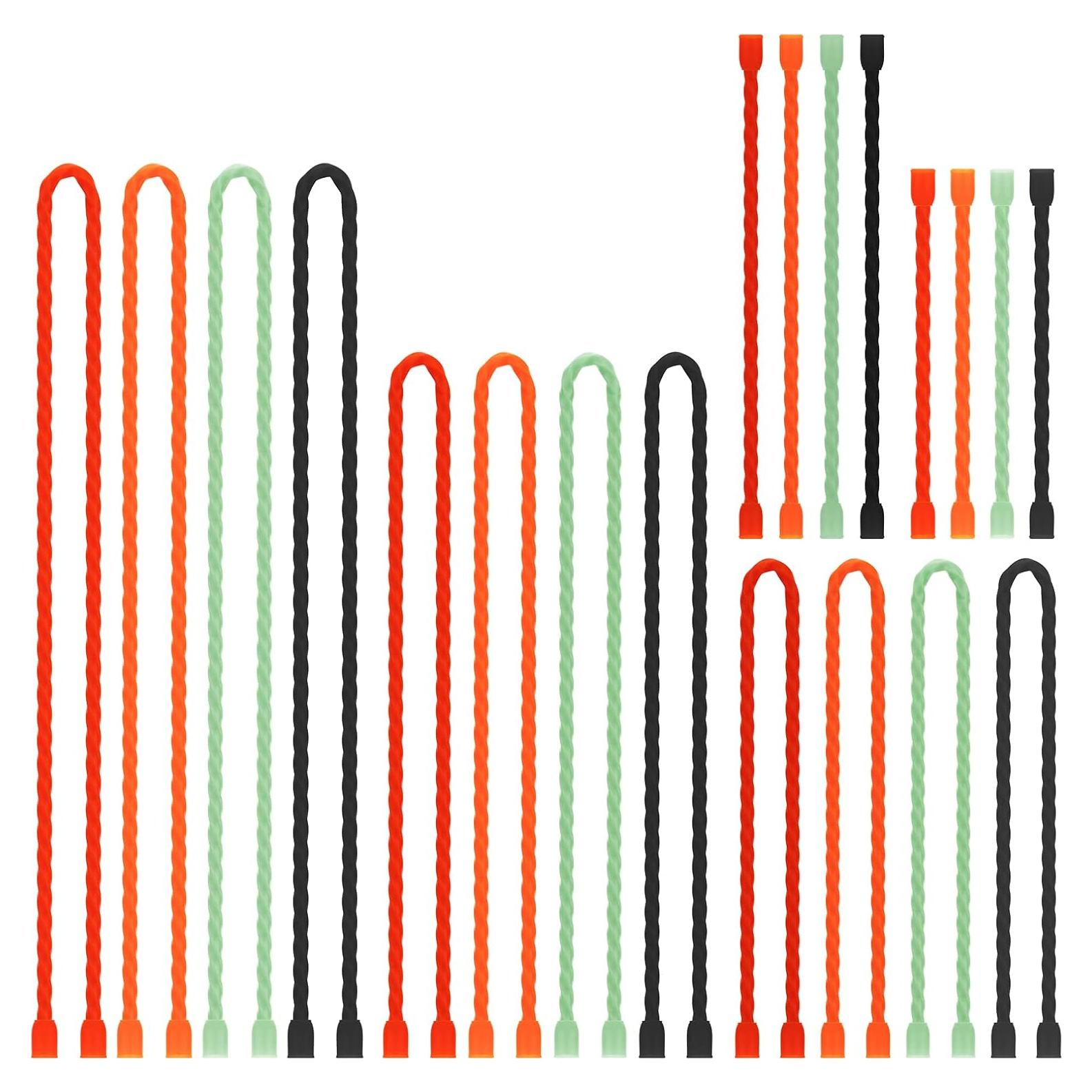 Sujetadores de Cable GESIPOR 20 PCS Silicona Reutilizables 10-60 cm