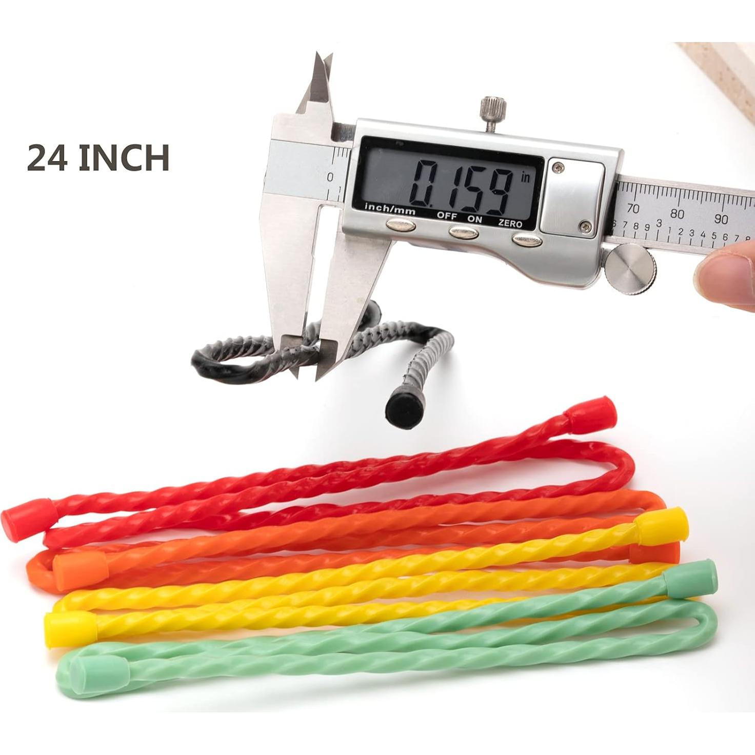 Sujetadores de Cable GESIPOR 20 PCS Silicona Reutilizables 10-60 cm