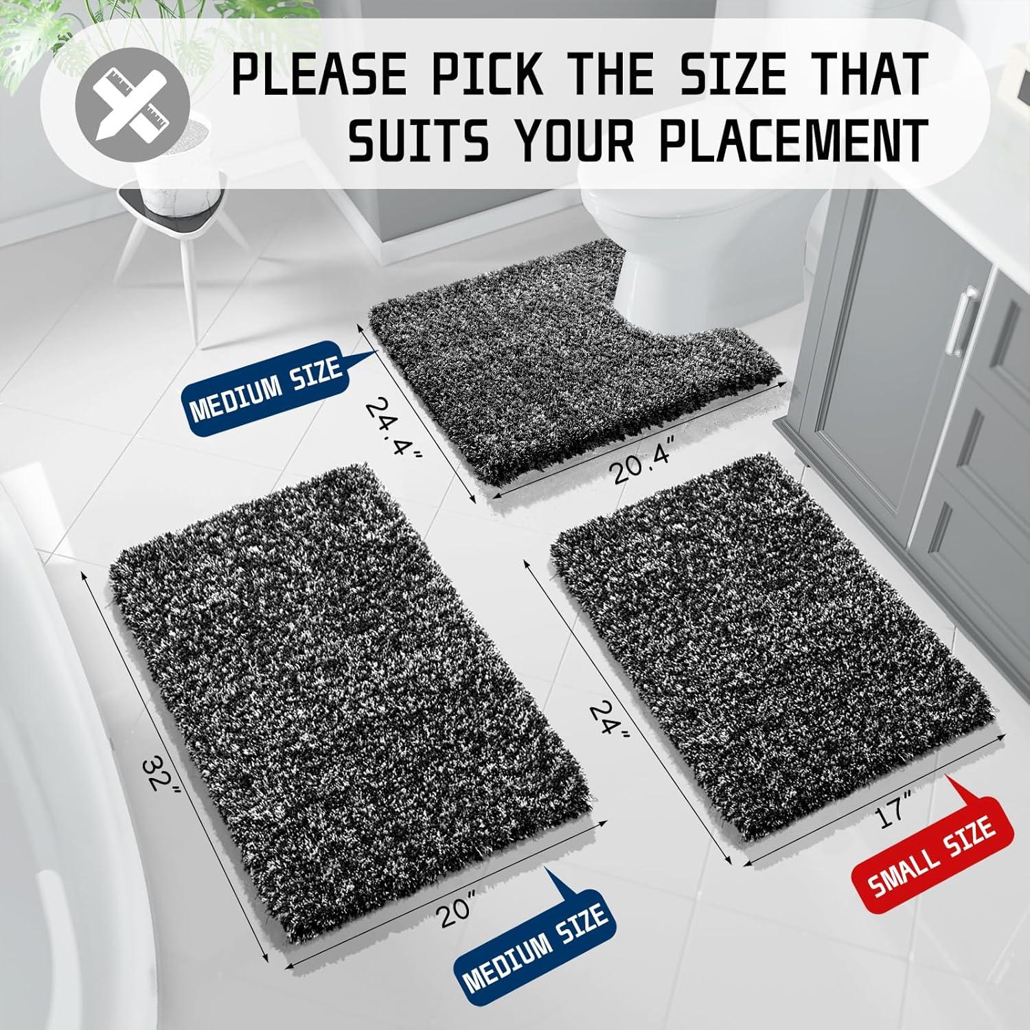 Alfombrilla de Baño Yimobra 43x61 cm Antideslizante Microfibra