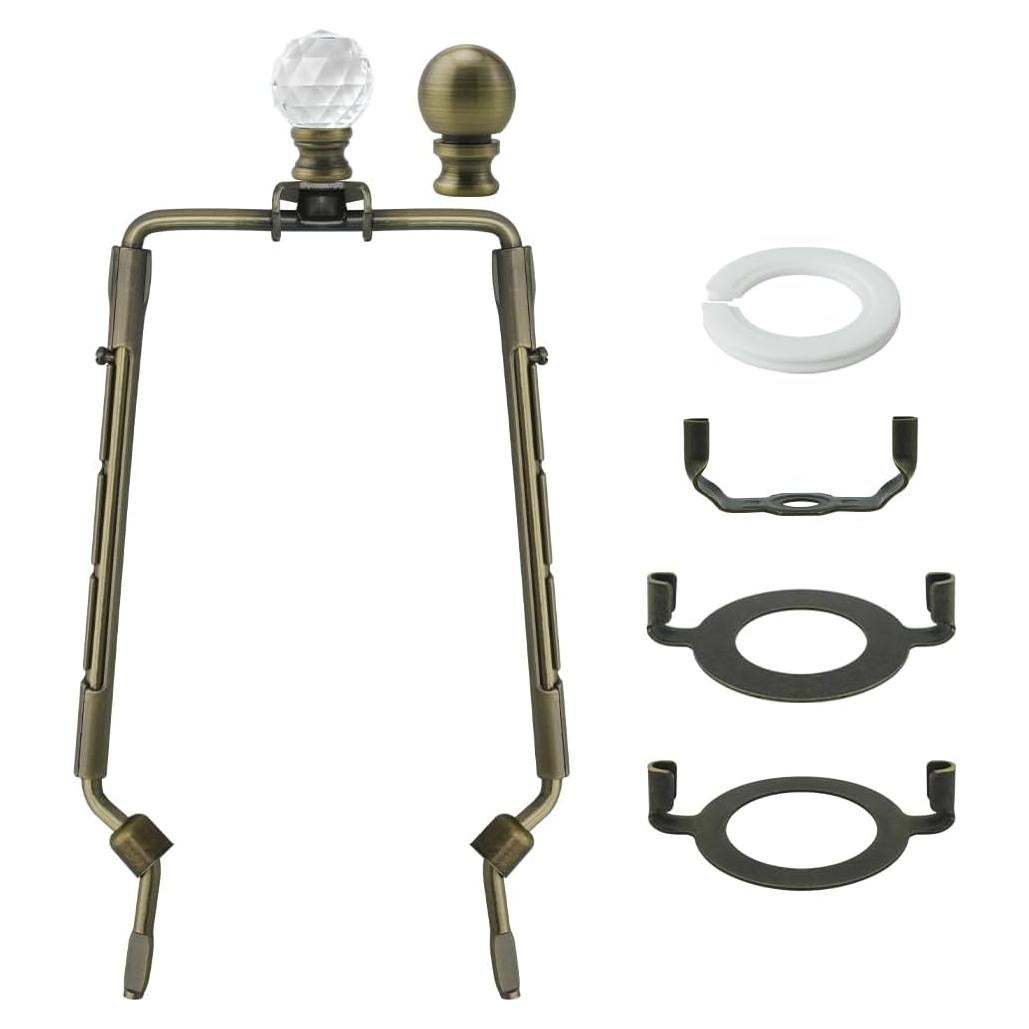 Soporte de Pantalla de Lámpara Asjeumt Bronce Ajustable 20-28 cm