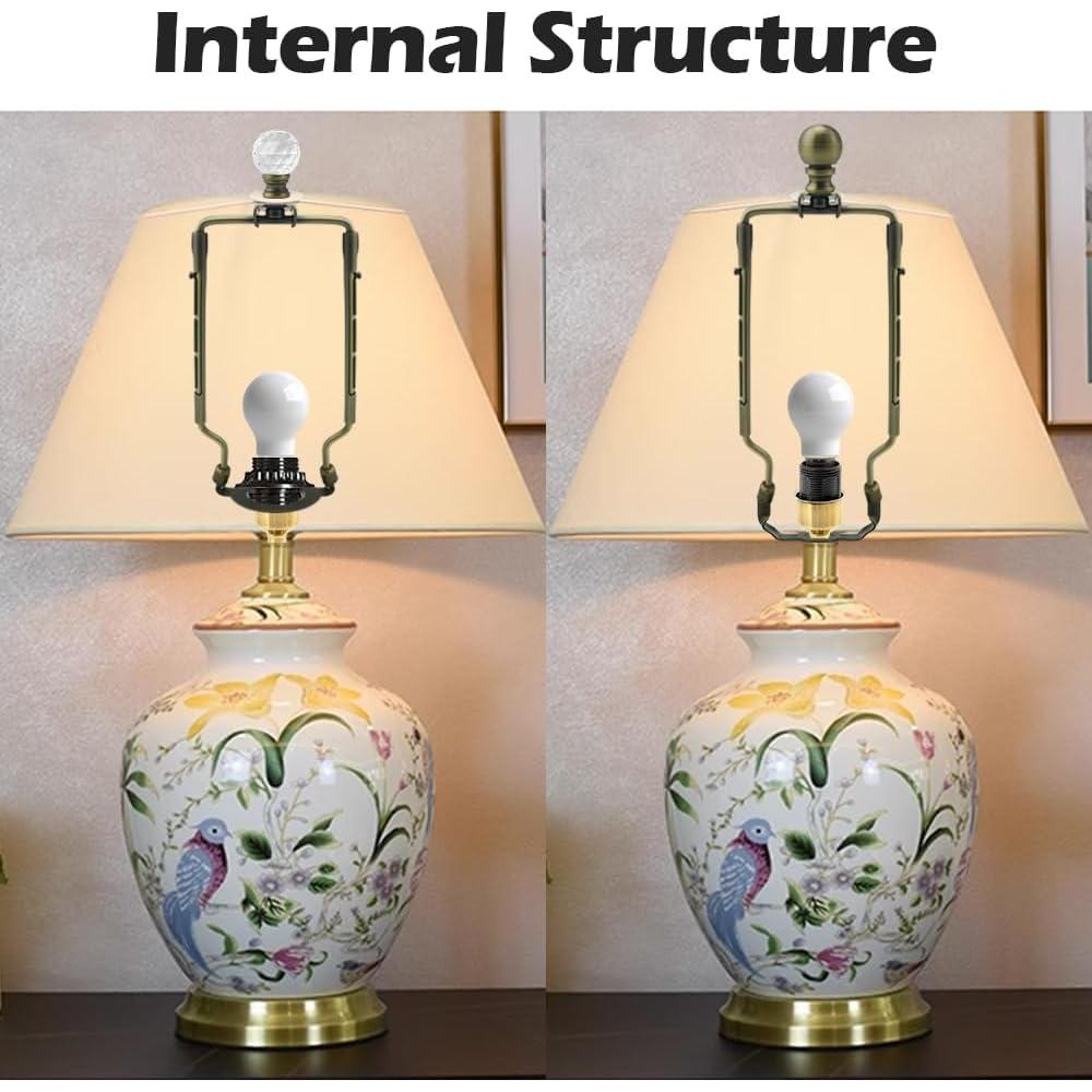 Soporte de Pantalla de Lámpara Asjeumt Bronce Ajustable 20-28 cm