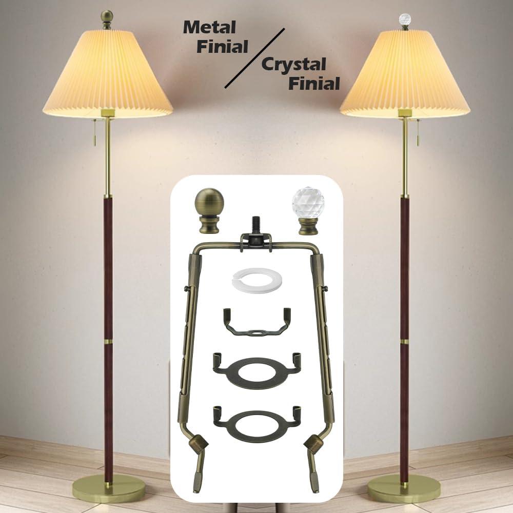 Soporte de Pantalla de Lámpara Asjeumt Bronce Ajustable 20-28 cm