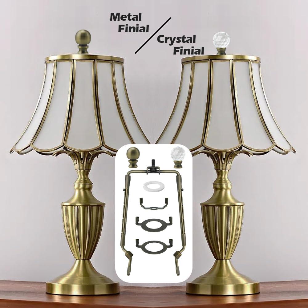 Soporte de Pantalla de Lámpara Asjeumt Bronce Ajustable 20-28 cm