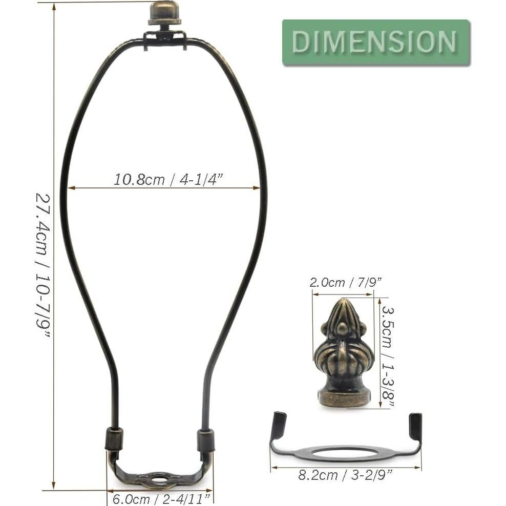 Soporte de Lámpara QVQCWD de Bronce 25,4 cm con Adaptador E26