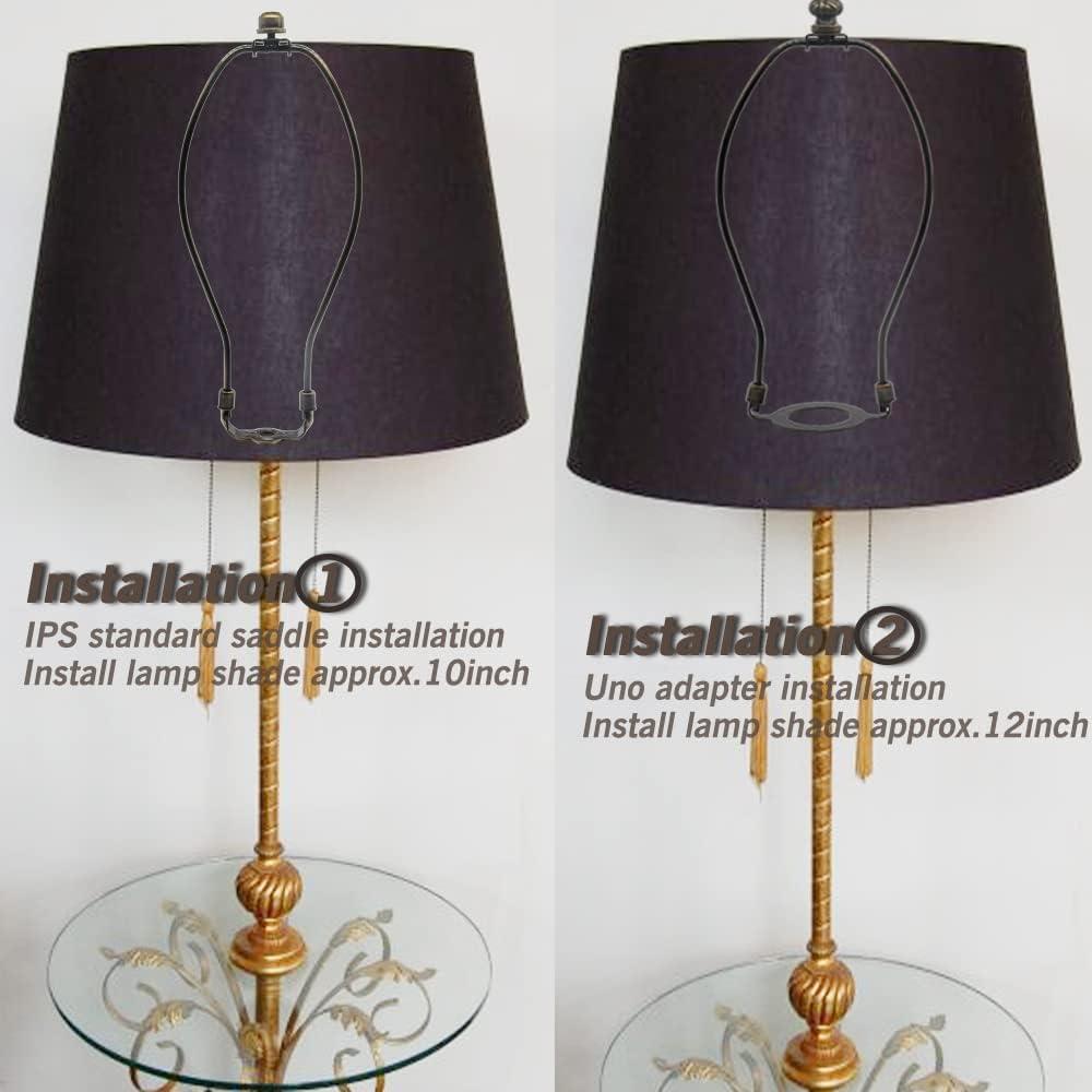 Soporte de Lámpara QVQCWD de Bronce 25,4 cm con Adaptador E26